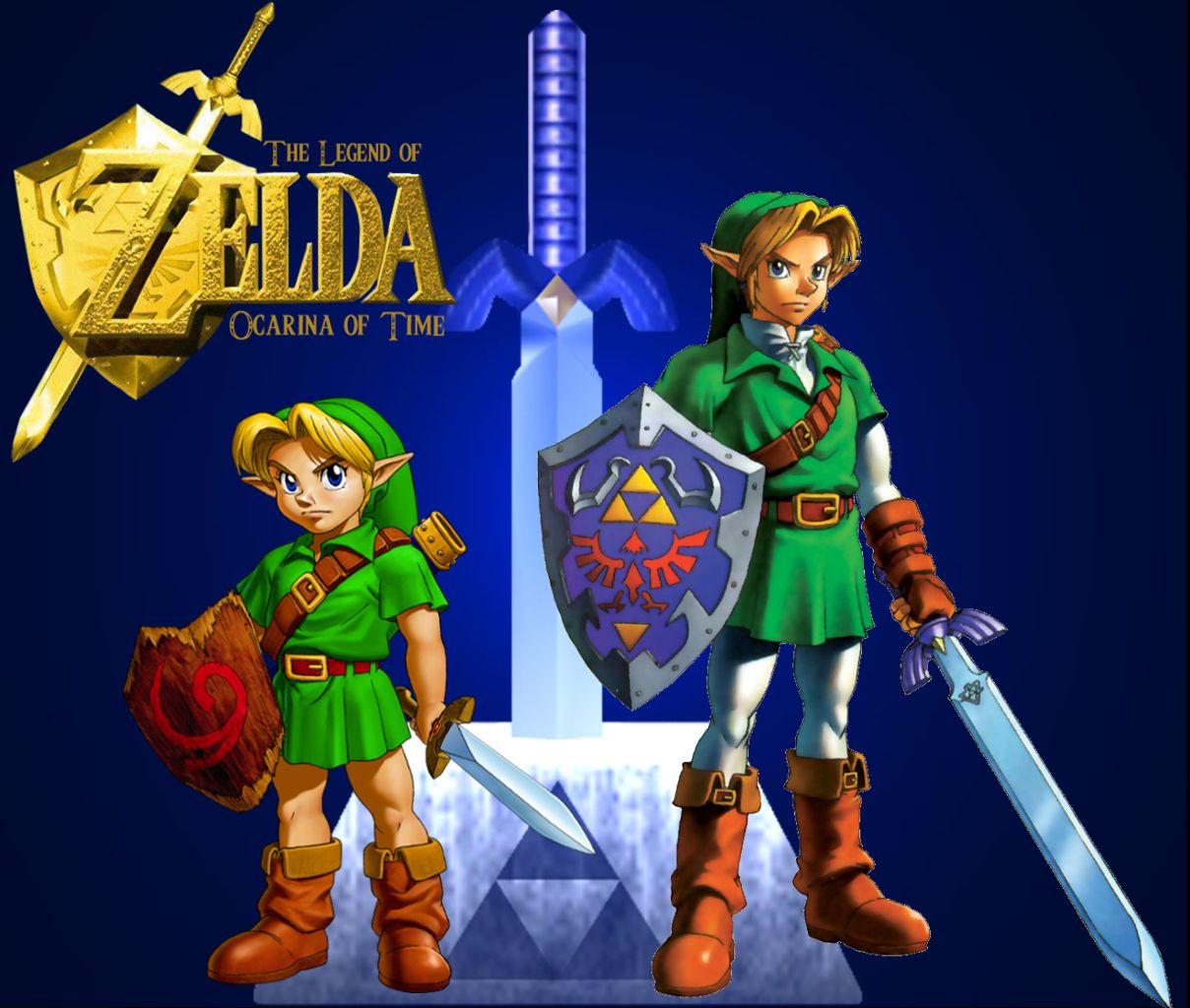 Link giovane e adulto, Ocarina of Time, 1208x1024 HD, Desktop