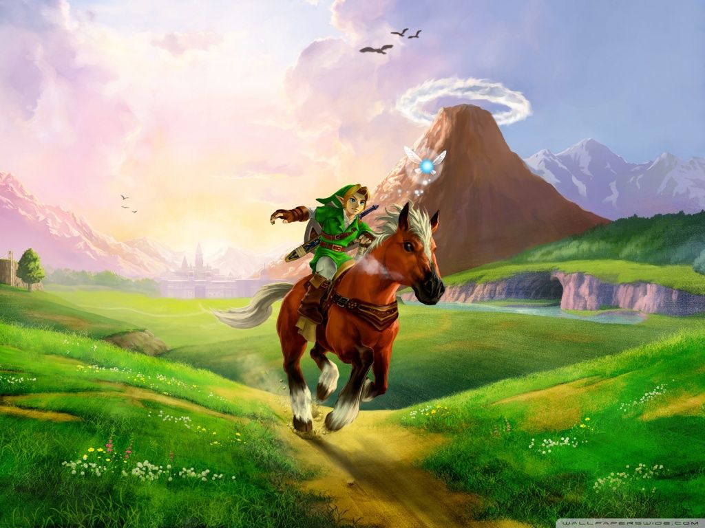 Link a cavallo, Zelda Ocarina of Time, 1024x768 HD, PC Desktop