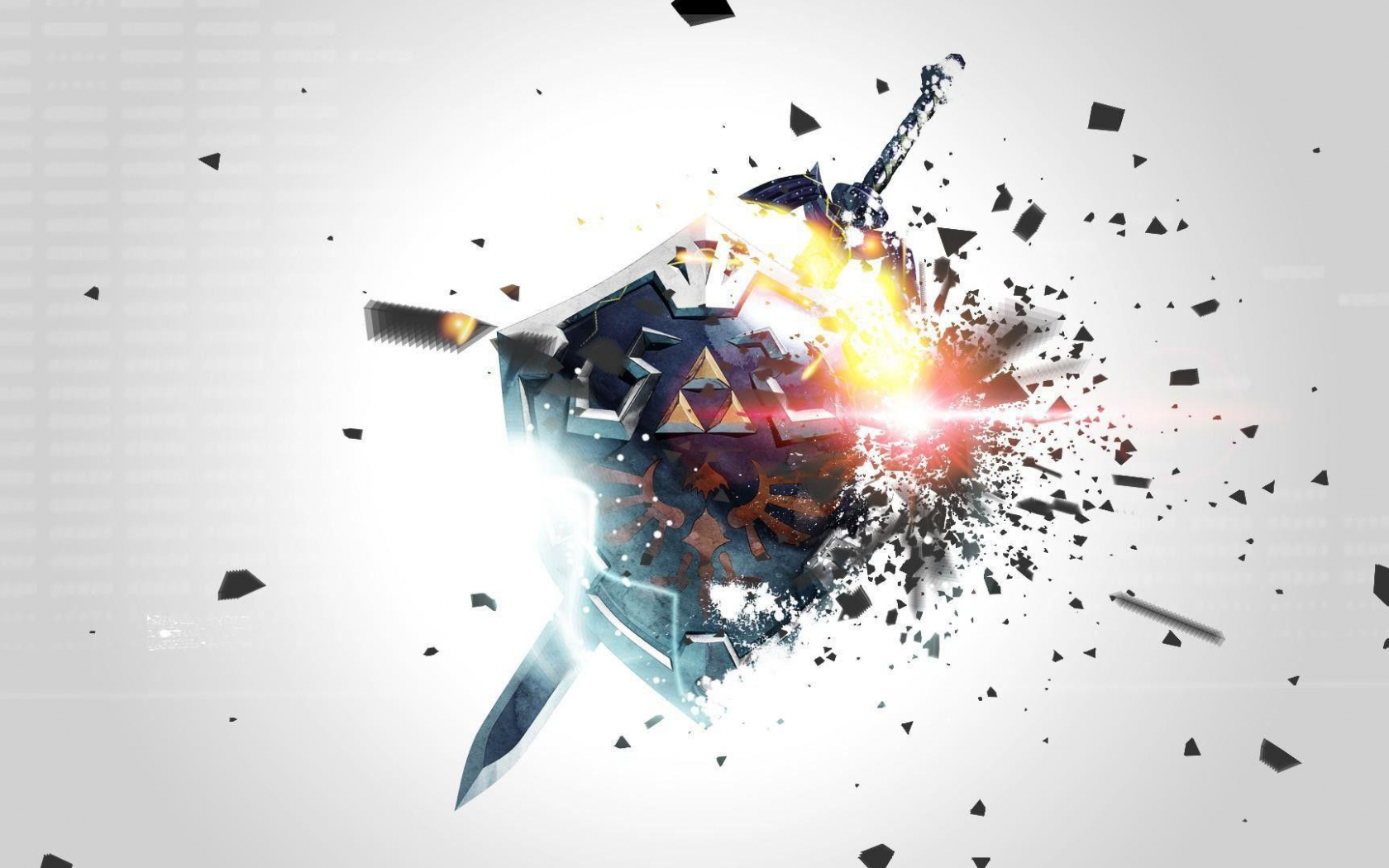Triforce Zelda esplosione spada, 1680x1050 HD Ready, Desktop