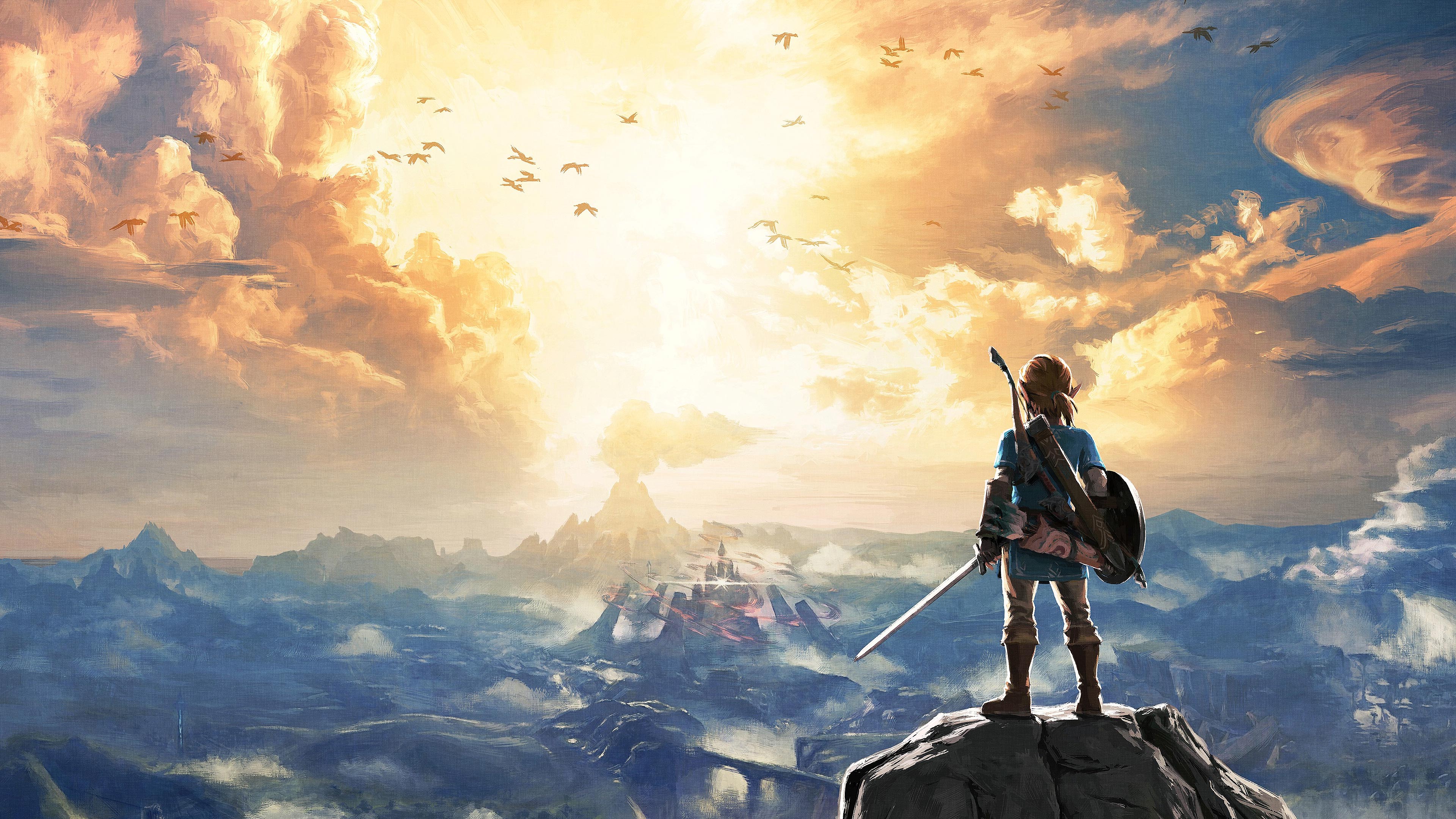 Link su rupe Zelda, 3840x2160 UHD, PC 4K