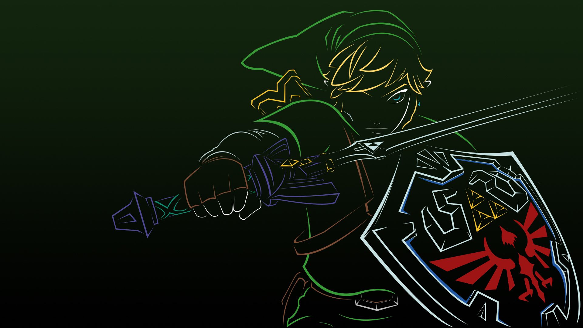 Link con spada e scudo, 1920x1080 1080p, PC Desktop