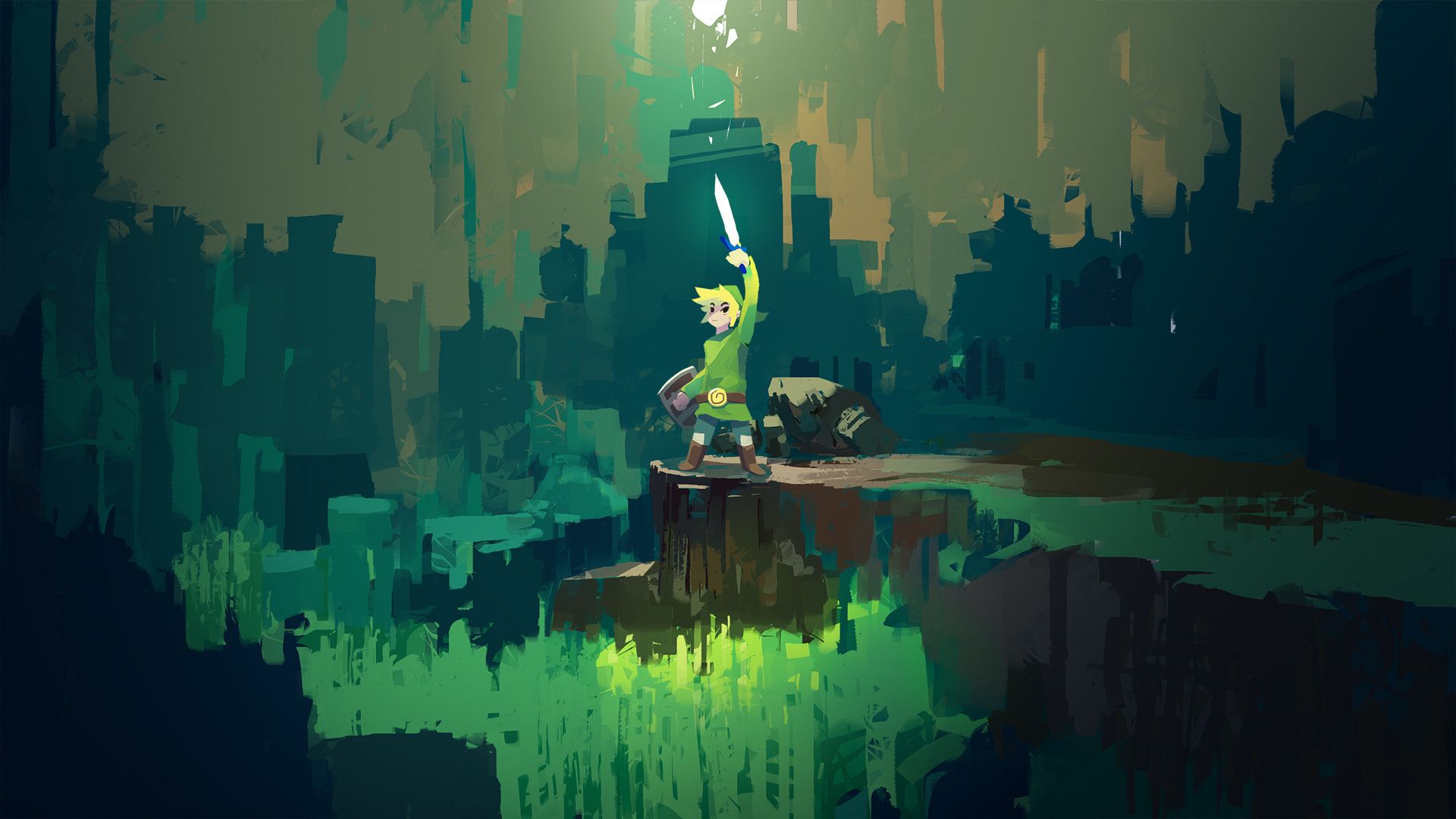 Link con spada, Zelda, Nintendo, 1920x1080 1080p, Laptop