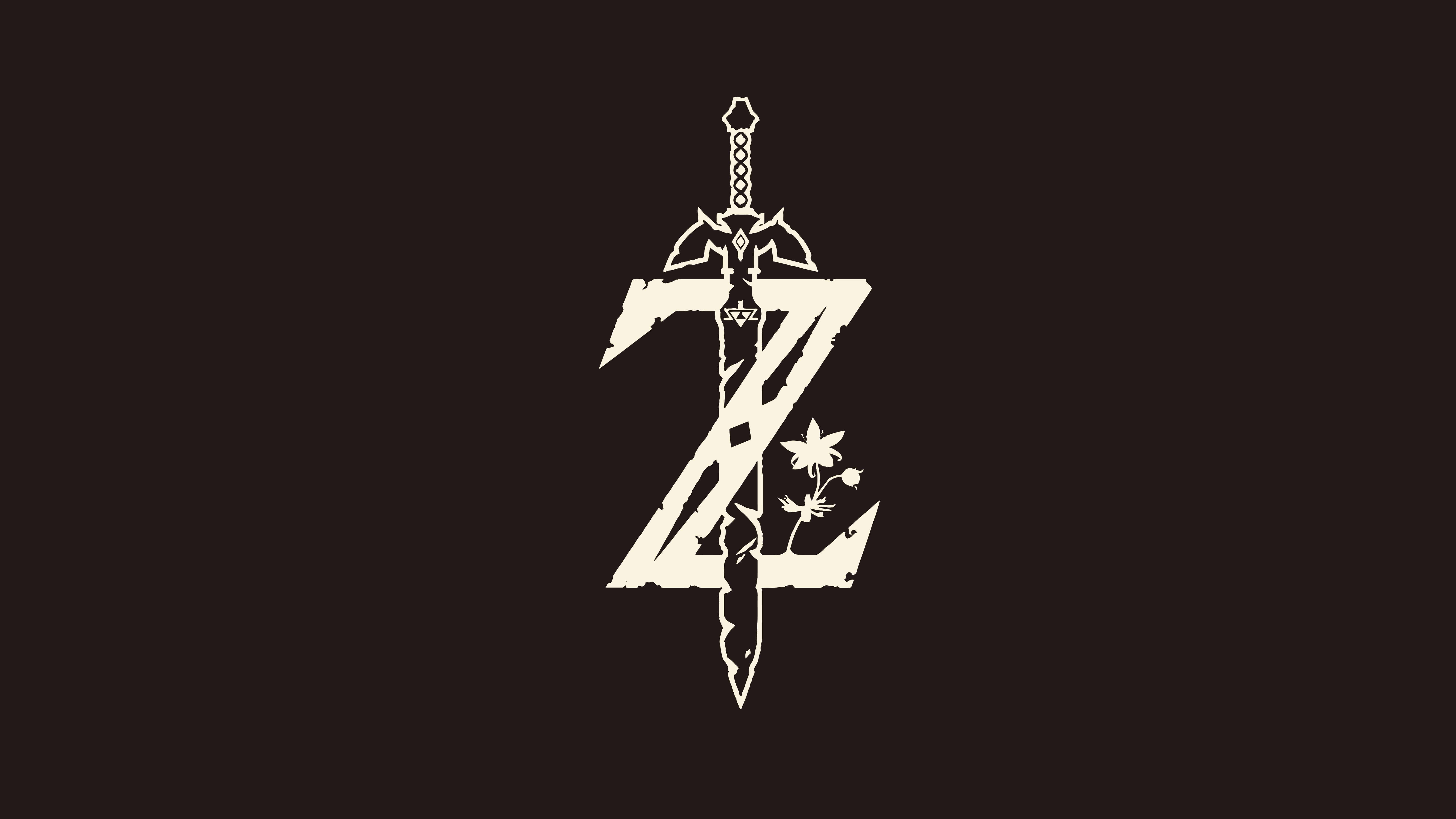 Logo Zelda spada minimalista, 7680x4320 Ultra HD, 4K TV