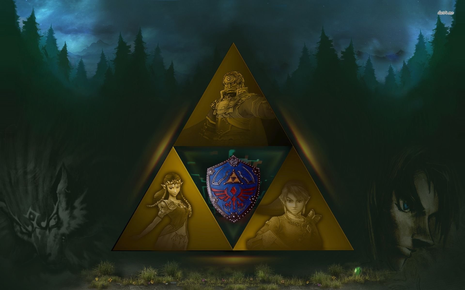 Triforce Zelda personaggi foresta, 1920x1200 Full HD+ WUXGA, PC