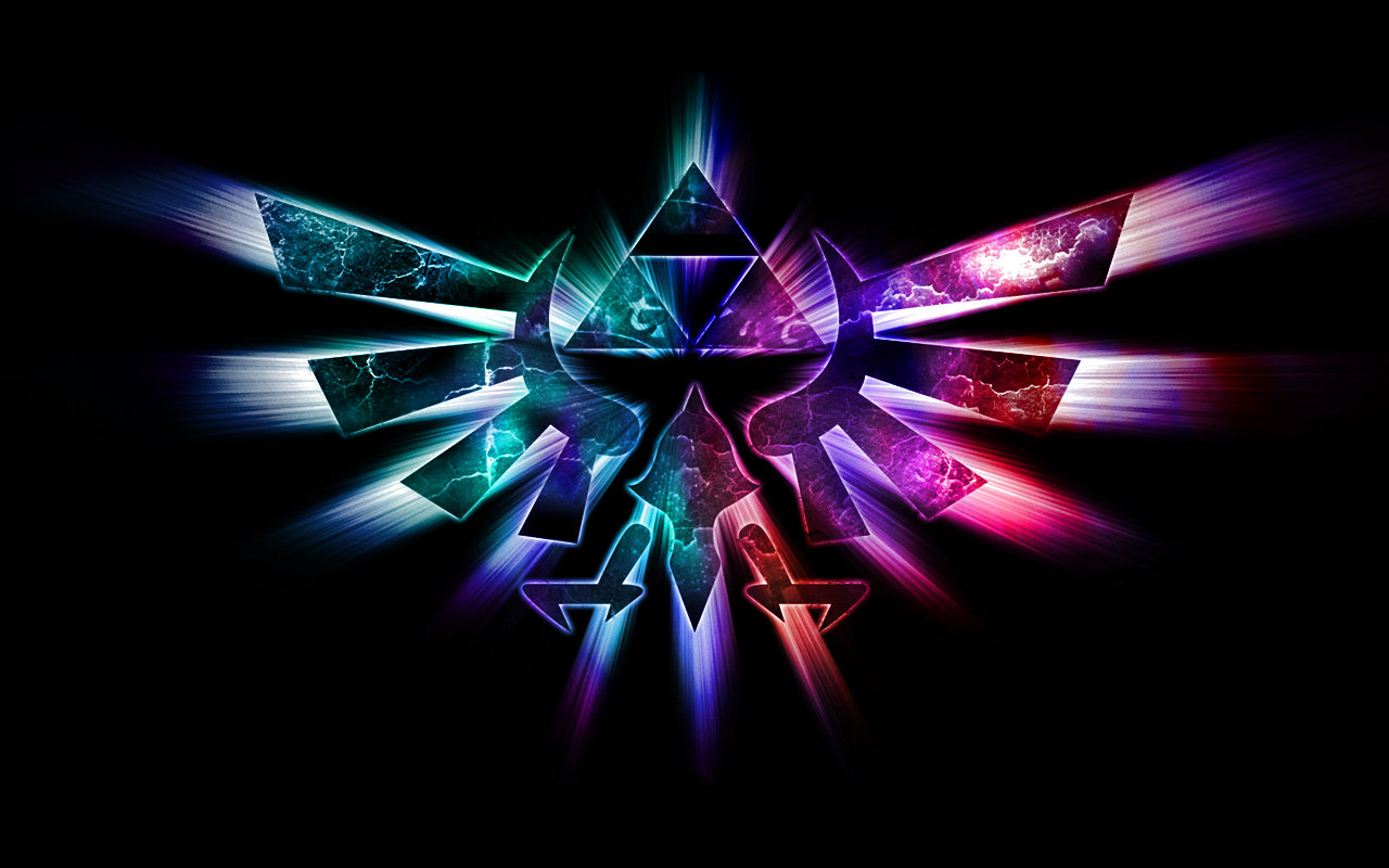 Simbolo Triforce Zelda colorato, 1280x800 HD, Desktop