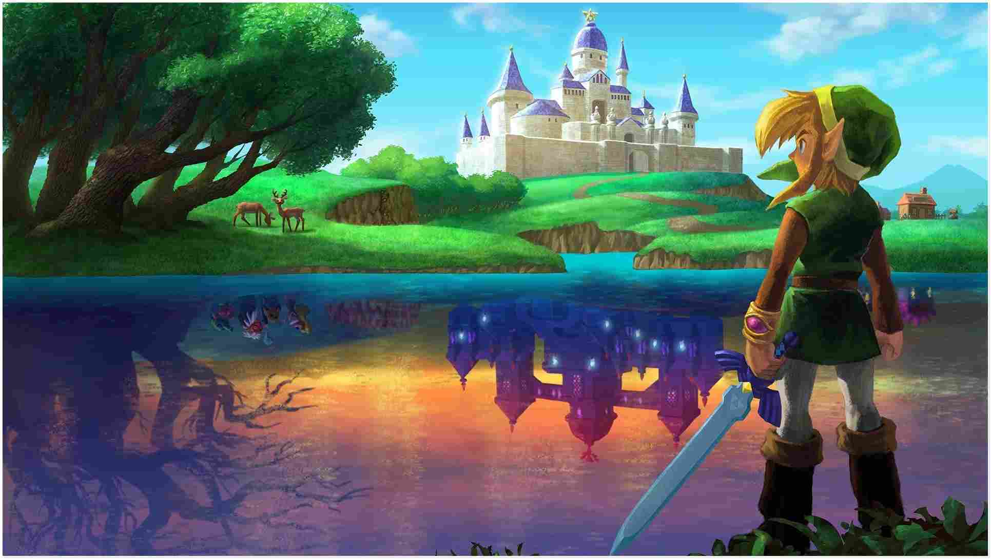 Link castello Zelda paesaggio, 1931x1091 1080p, PC