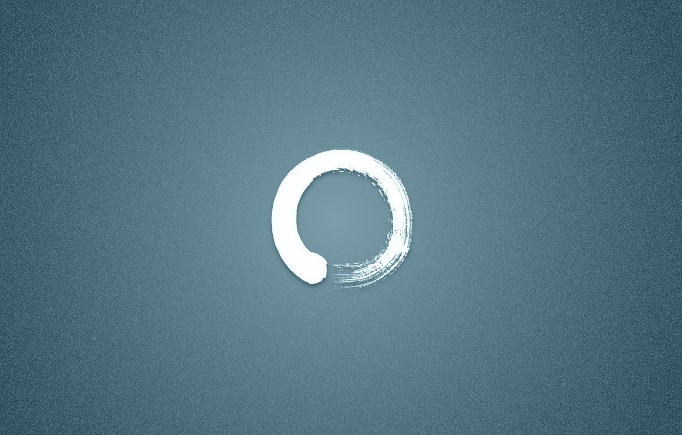 Cerchio zen bianco sfondo blu, 1332x850 720p, MacBook Air