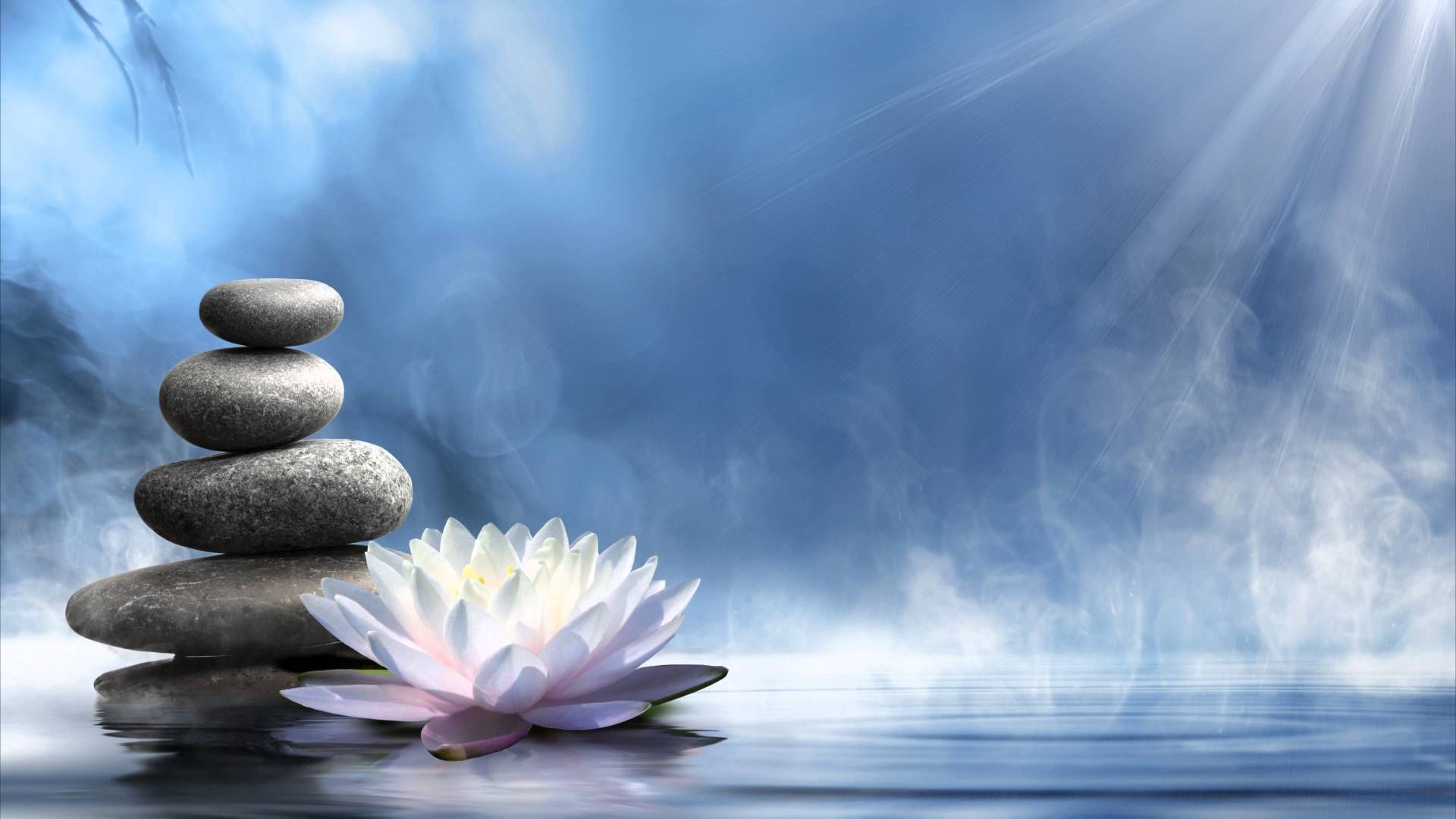 Pietre zen e fiore di loto, 1920x1080 Full HD 1080p, Desktop
