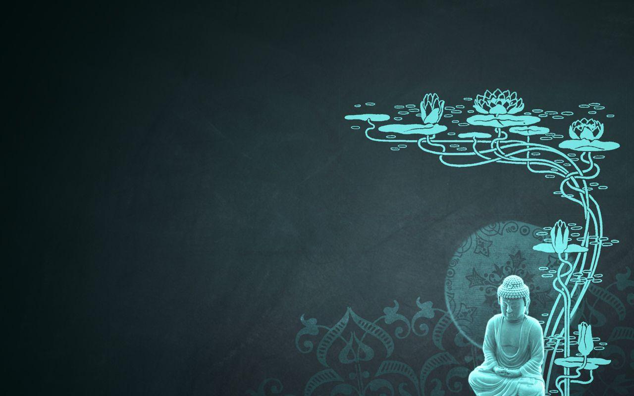 Buddha con fiori di loto, 1280x800 HD, Desktop