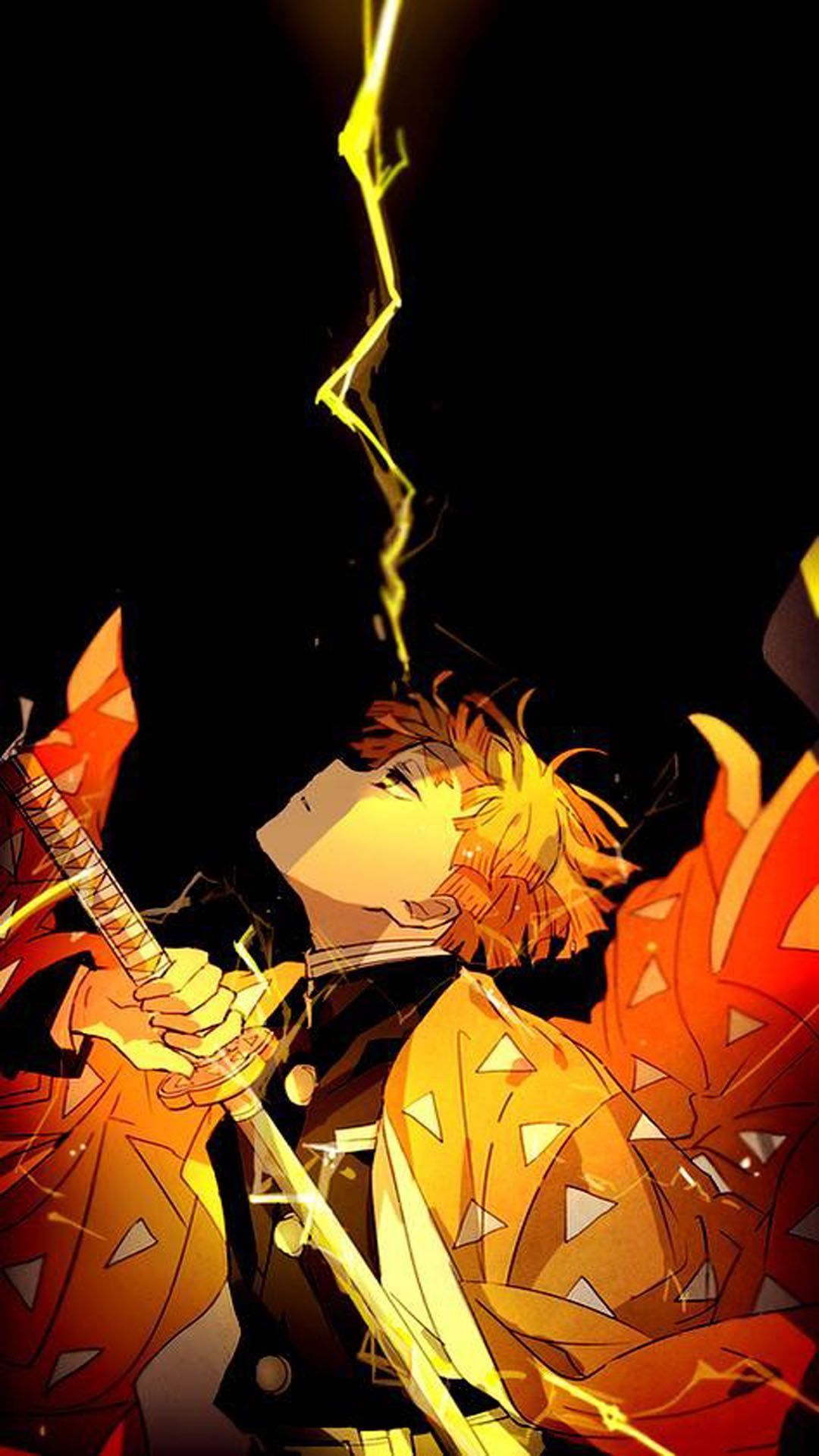 Zenitsu Demon Slayer fulmine, 1080x1920 Full HD Verticale, Smartphone