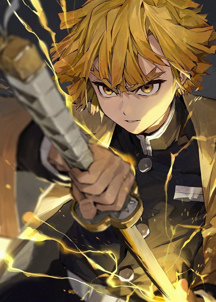 Zenitsu Demon Slayer spada, 916x1280 Verticale, Telefono