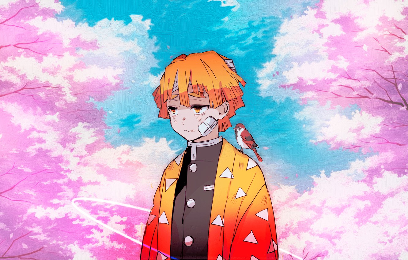 Zenitsu Agatsuma, Demon Slayer, 1332x850 720p, MacBook Air