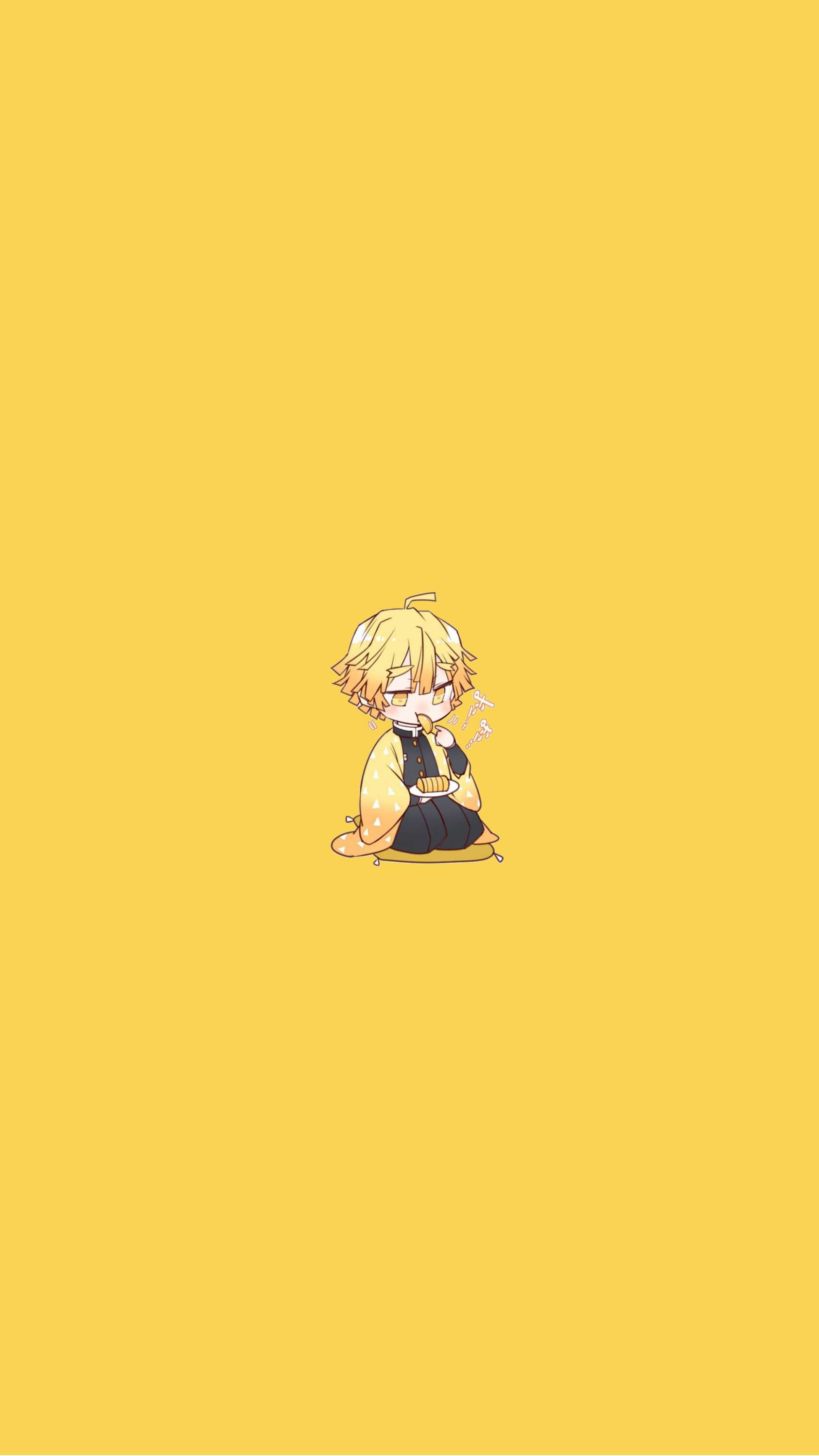 Zenitsu Agatsuma chibi giallo, 1948x3465 Verticale, Telefono