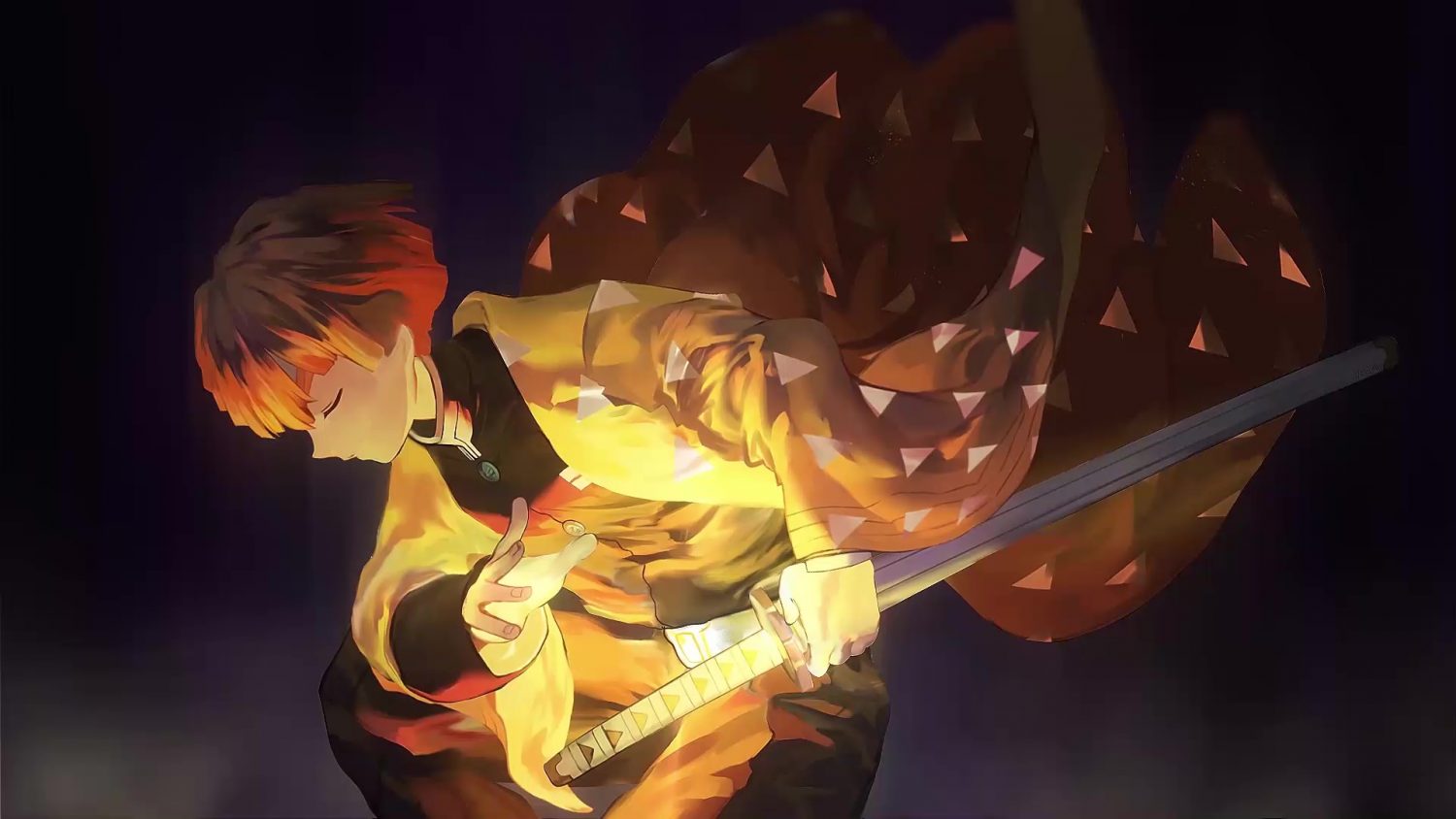 Zenitsu Agatsuma Demon Slayer, 1500x844 HD, Desktop
