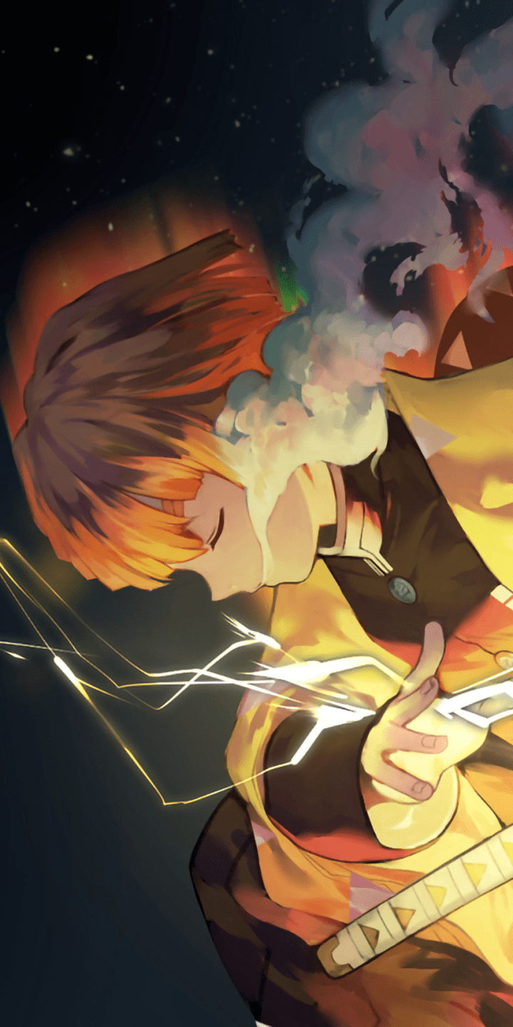 Zenitsu Demon Slayer fulmine, 720x1440 Full HD Verticale, iPhone