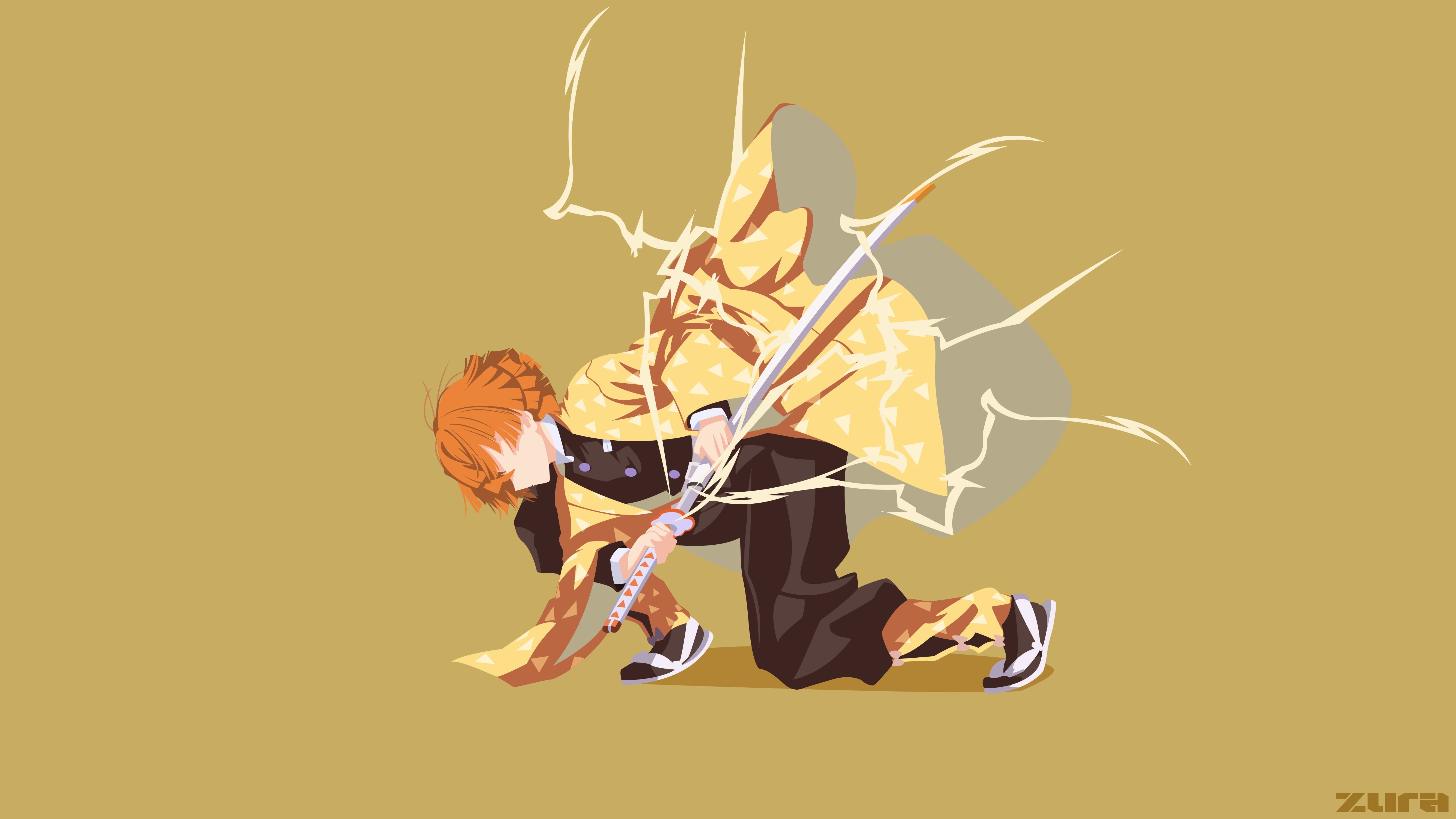 Zenitsu Agatsuma, Demon Slayer, 5334x3000 4K Ultra HD, Monitor 4K