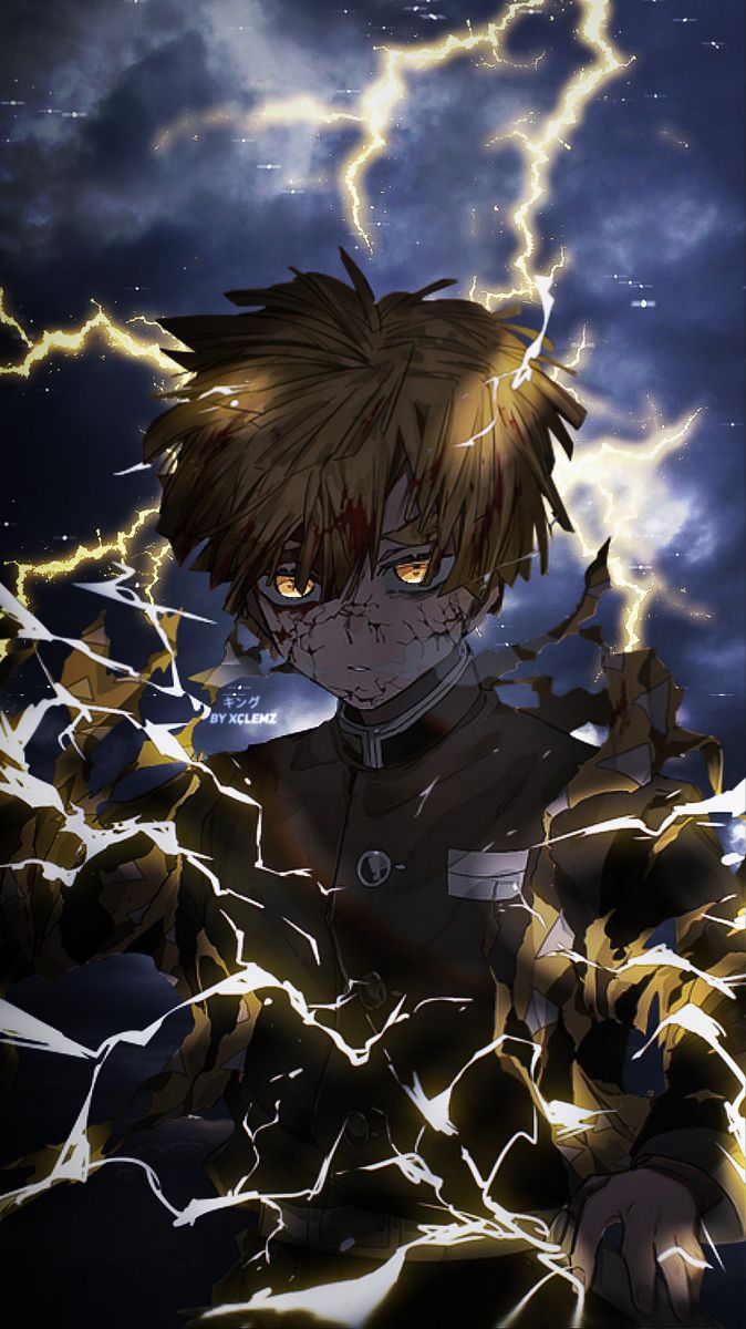 Zenitsu Demon Slayer fulmini, 674x1200 Full HD Verticale, iPhone