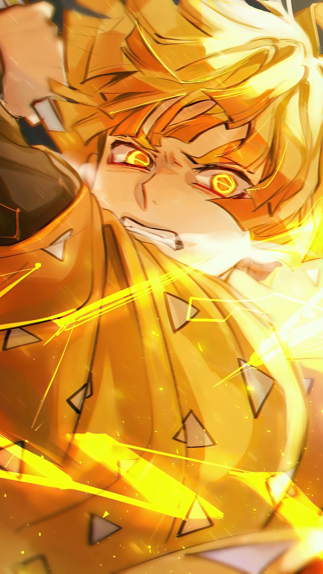 Zenitsu Demon Slayer fulmine, anime, 1080x1920 Verticale, Mobile
