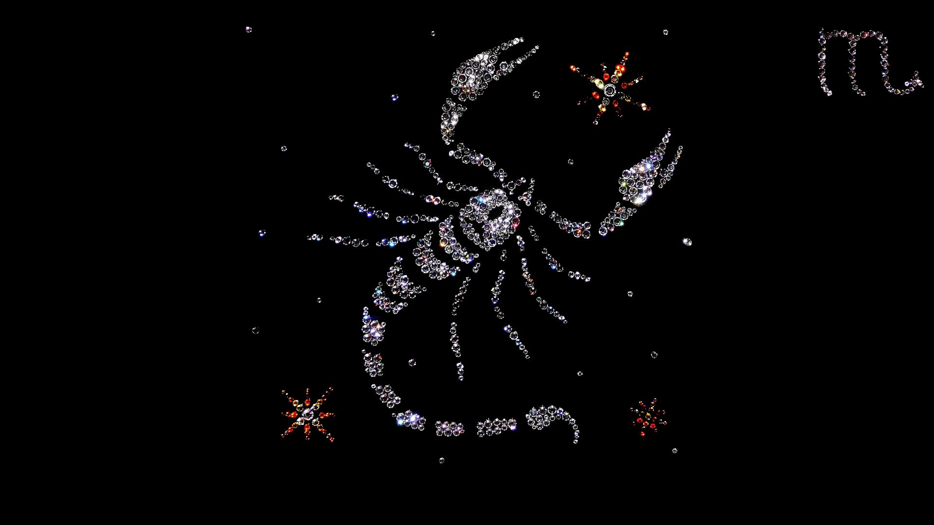 Simbolo Scorpione decorativo, sfondo nero, 1024x768 HD, iMac