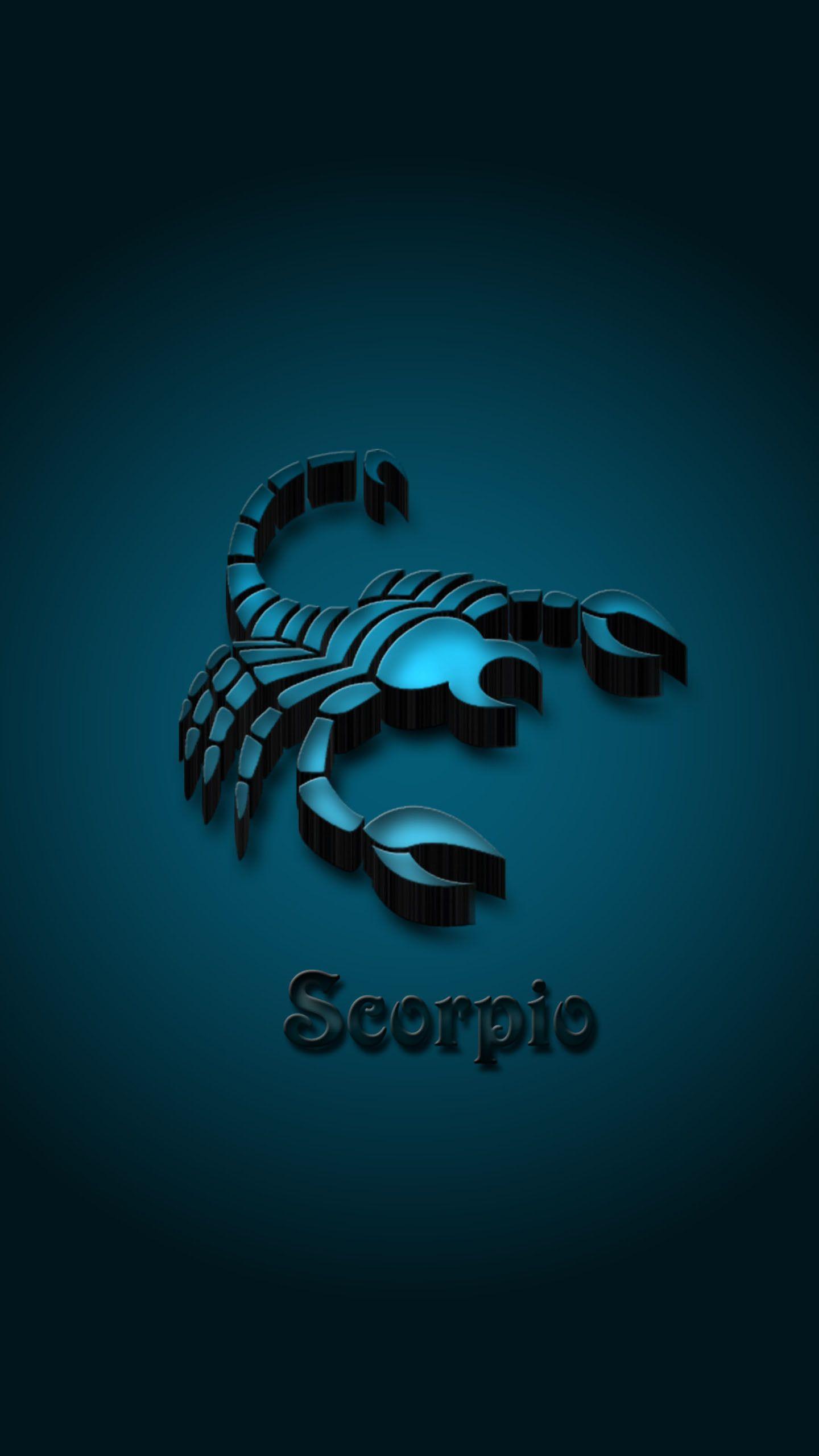 Scorpione zodiaco blu scuro, 1440x2560 Verticale, iPhone Plus