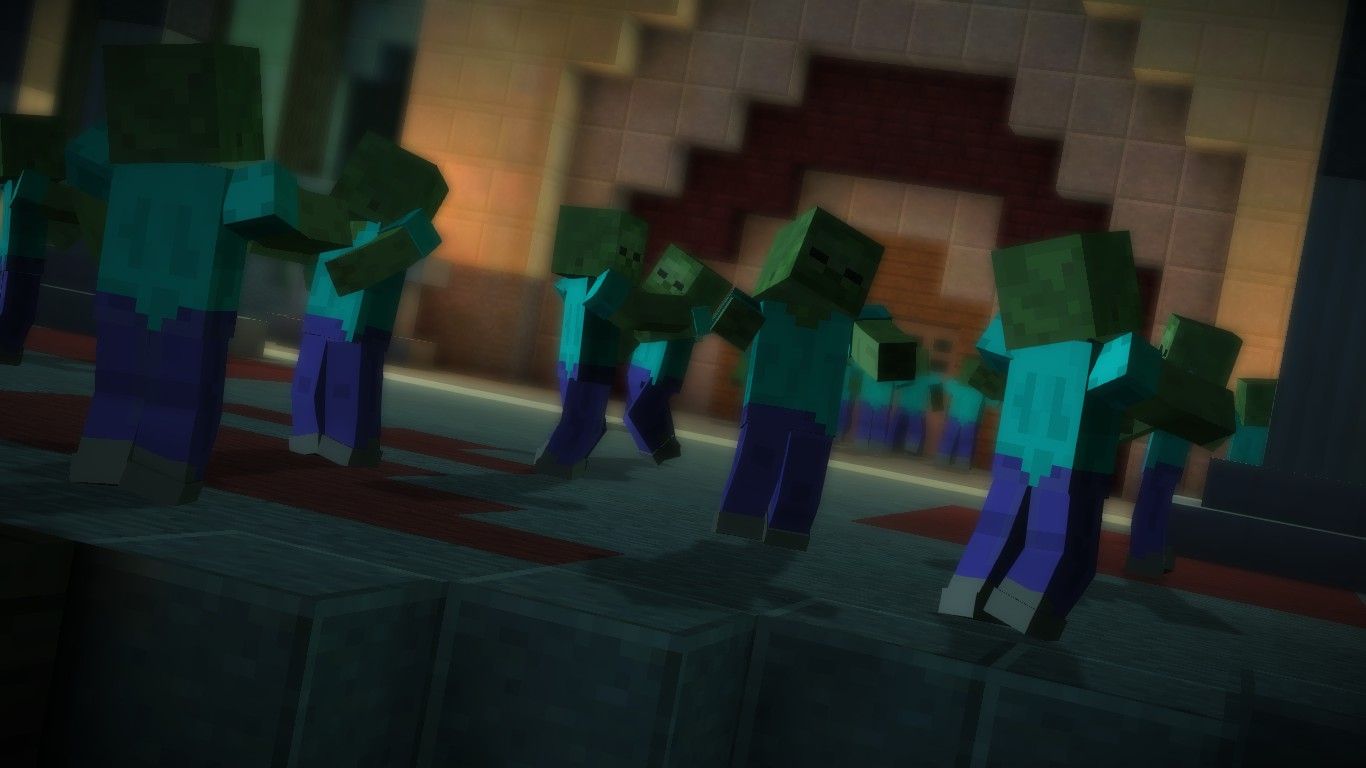 Zombie Minecraft nel buio, 1280x800 HD, Desktop