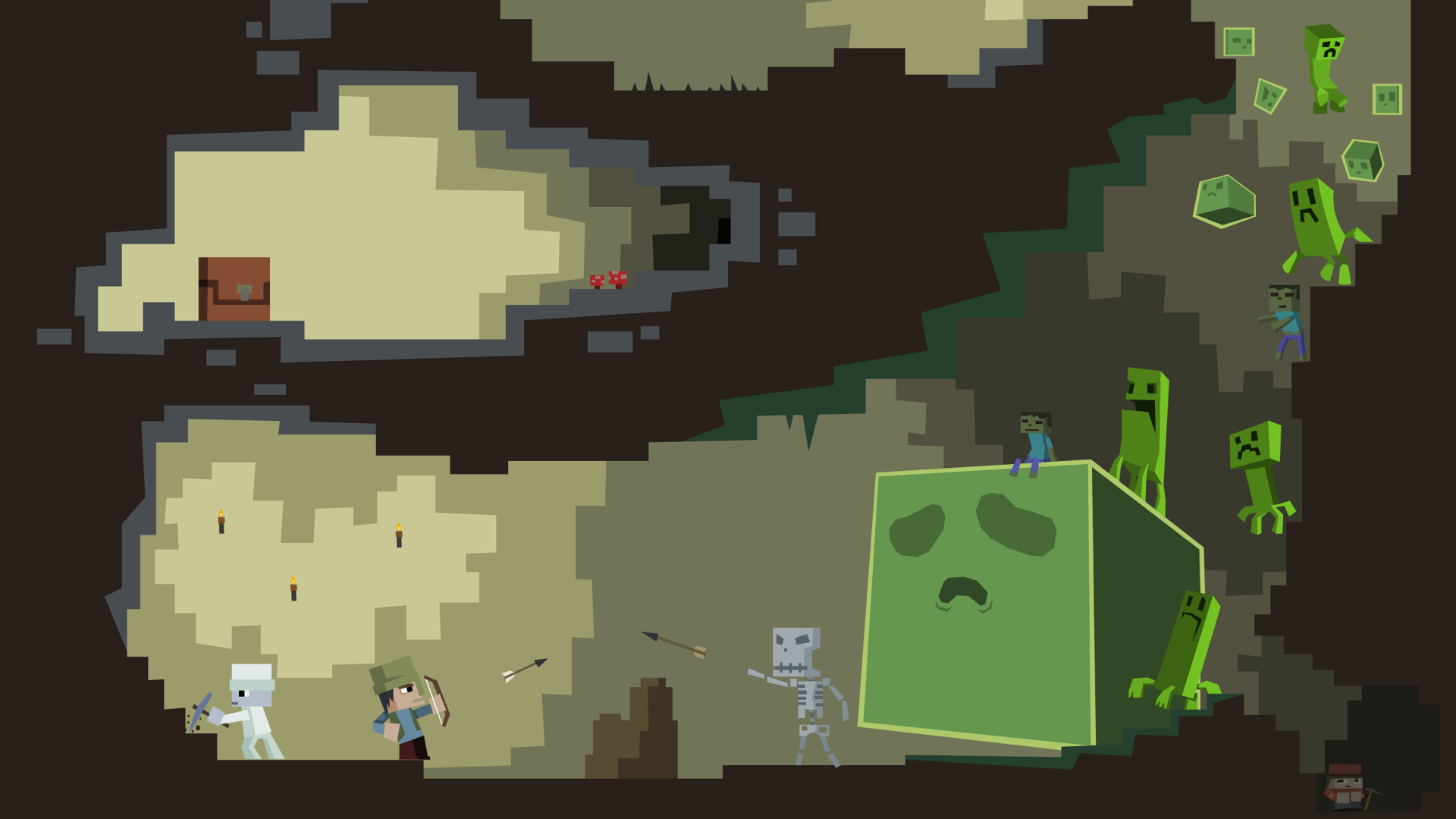 Zombie Minecraft casa notturna minimalista, 1920x1080 Full HD 1080p, Desktop