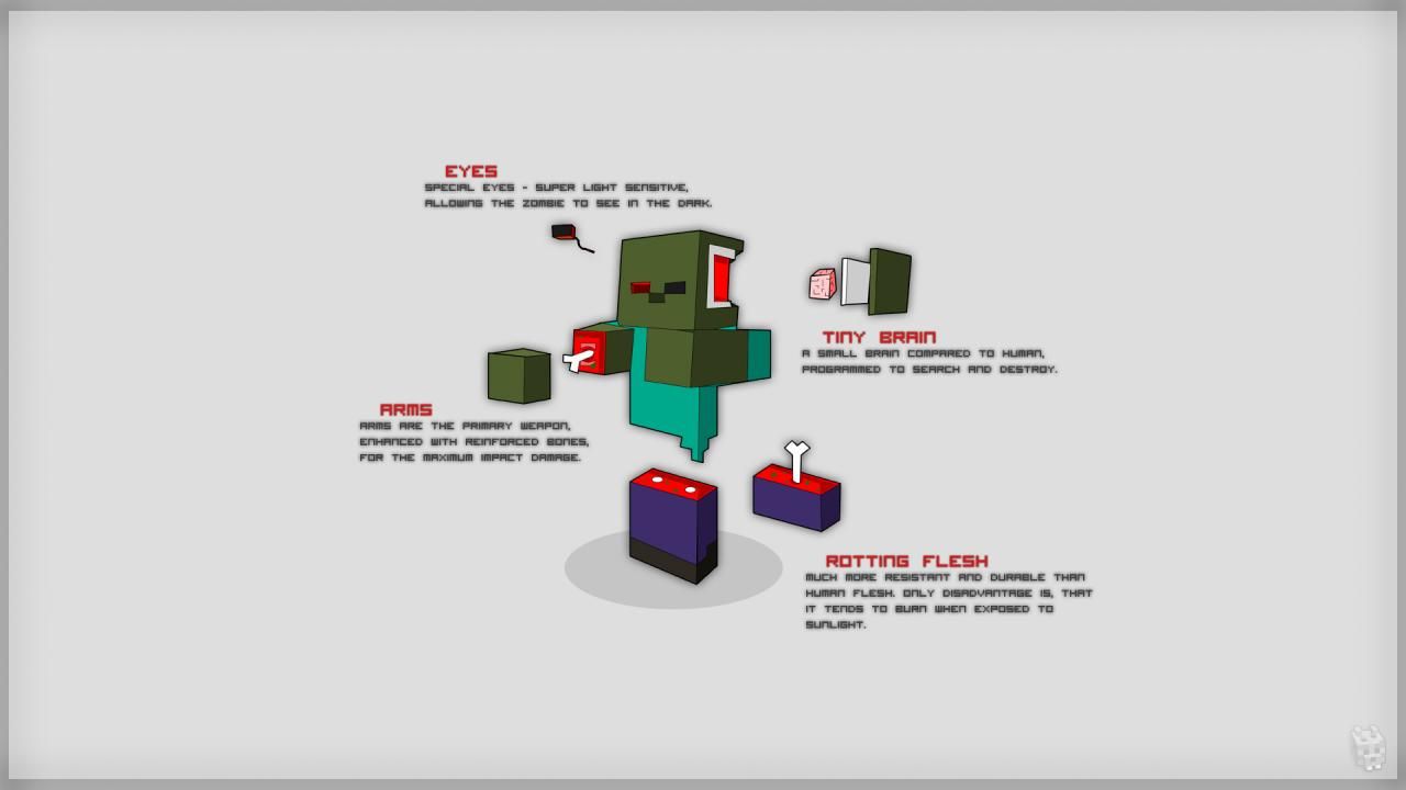 Zombie di Minecraft notte, 1920x1080 Full HD, Desktop