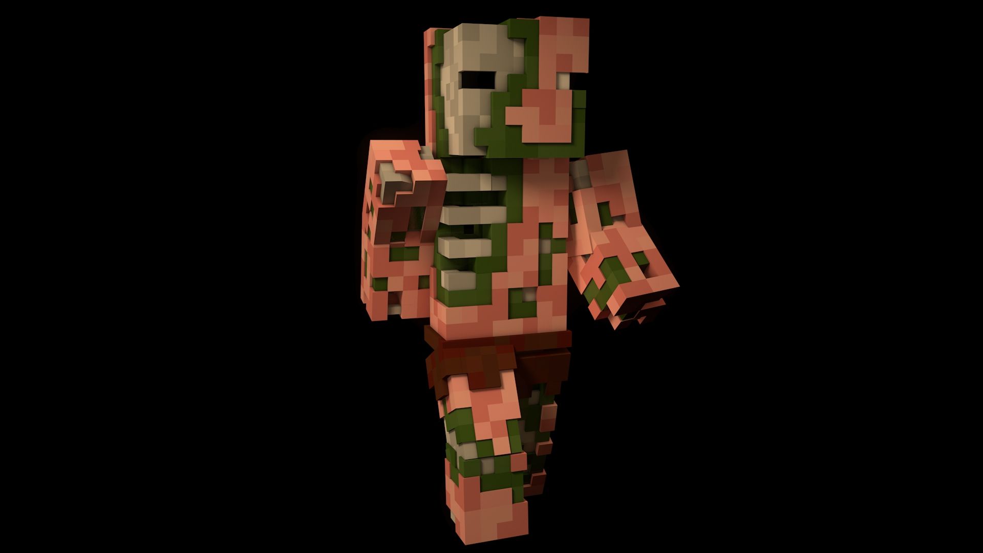 Zombie Minecraft attacco notturno, 1920x1080 Full HD, PC
