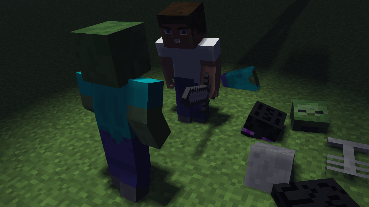 Zombie Minecraft anatomia infografica, 1280x720 HD, Desktop