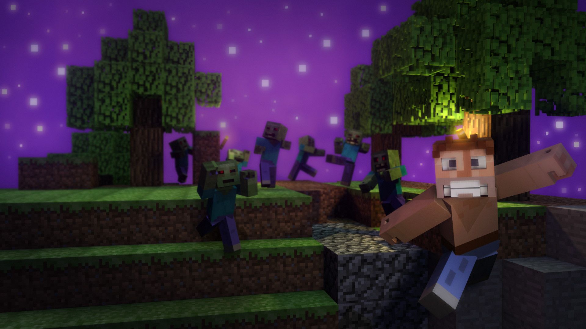 Zombie Minecraft faccia verde, 1920x1080 Full HD 1080p, PC Desktop