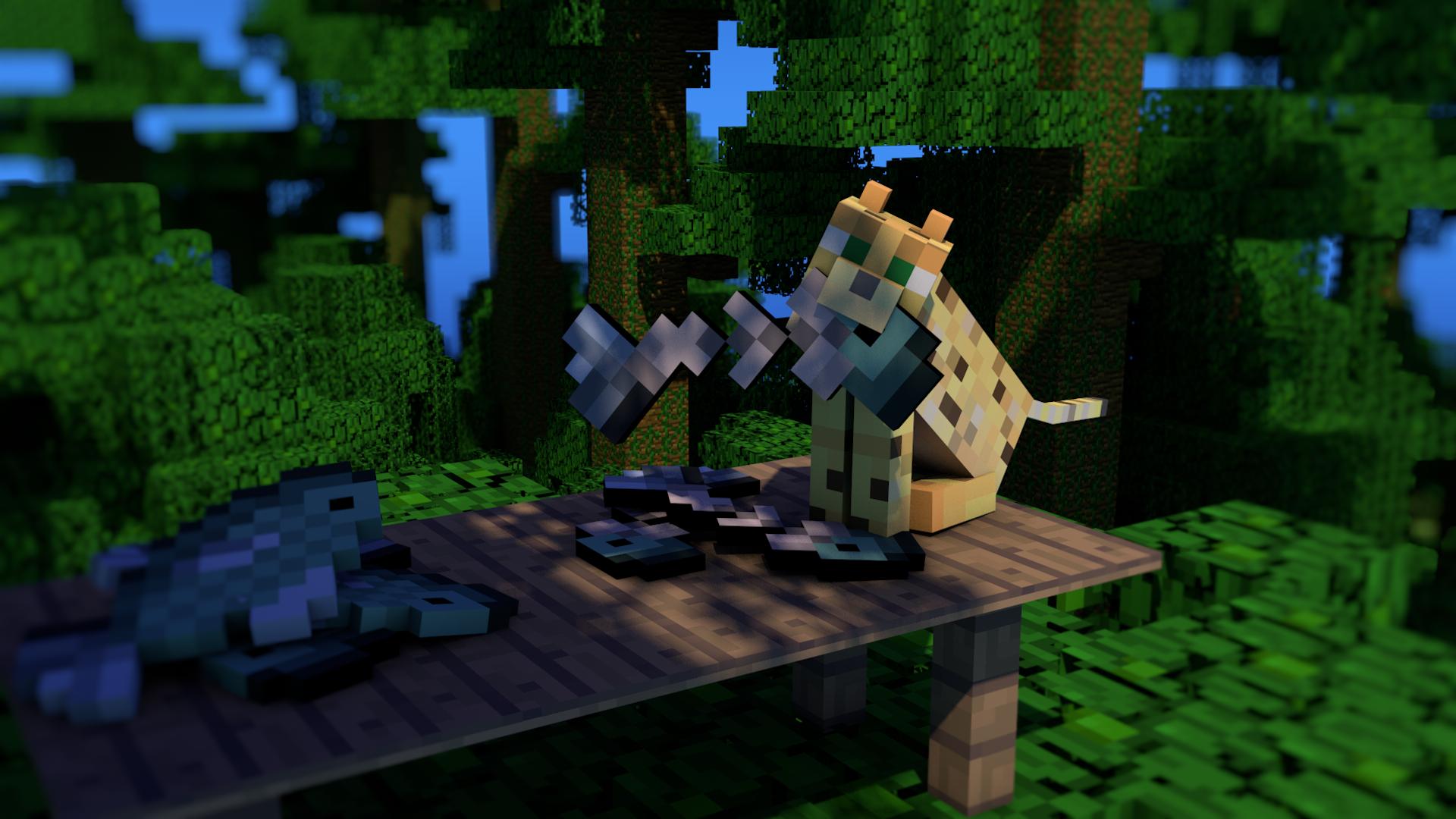Villaggio Minecraft con sole, 1920x1200 WUXGA, iMac