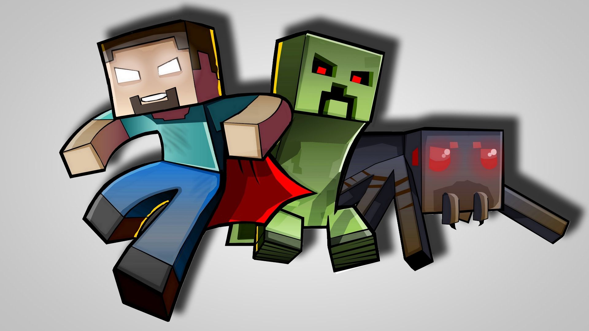 Personaggio chibi Minecraft zombie, 1366x768 720p, PC