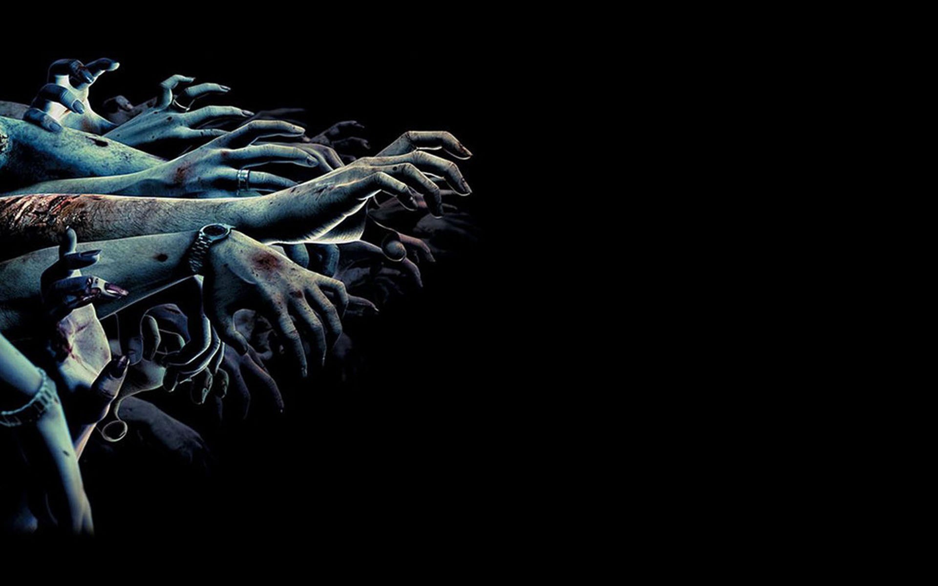 Mani di zombie sfondo nero, 1920x1200 WUXGA, Desktop