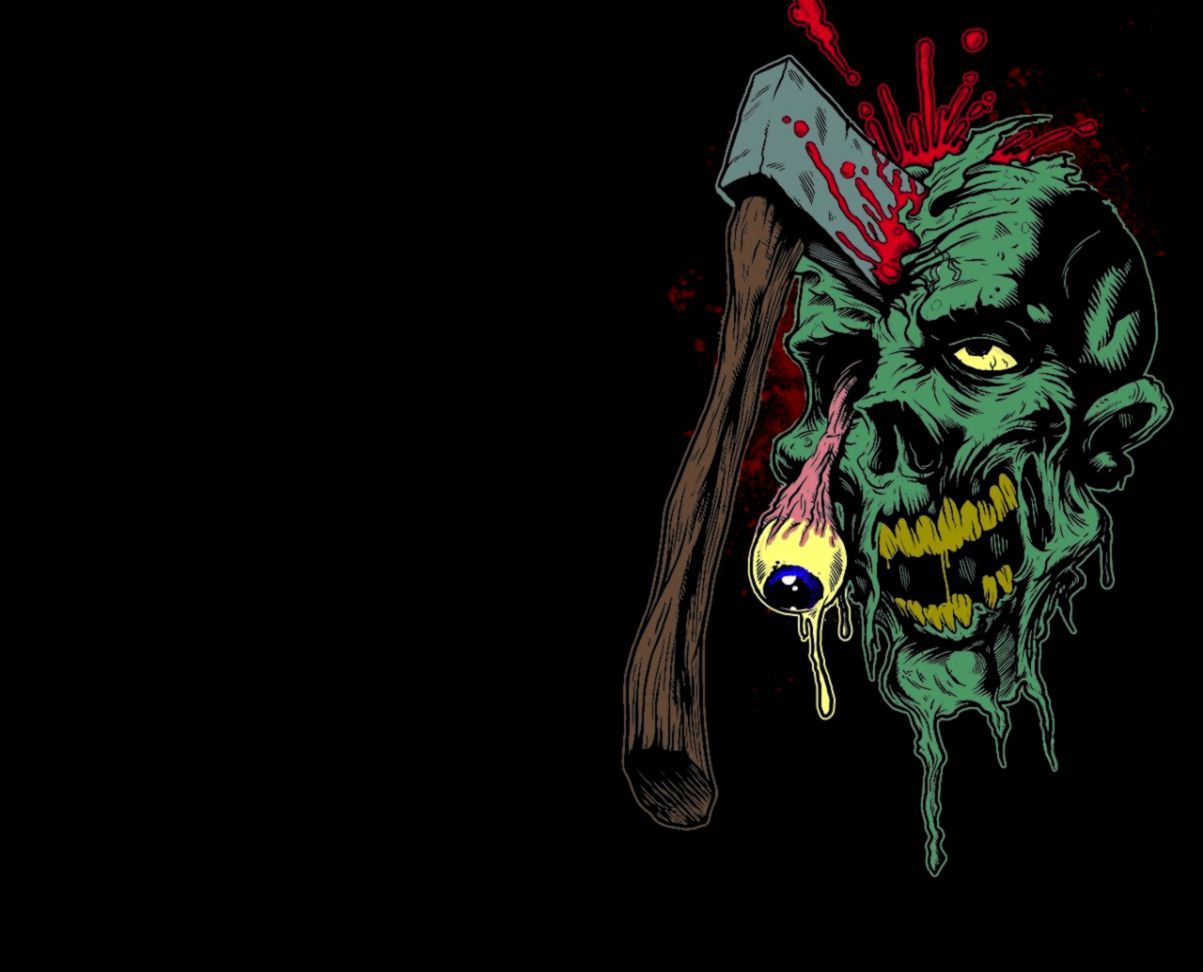 Testa zombie con ascia, 1203x972 HD, Laptop
