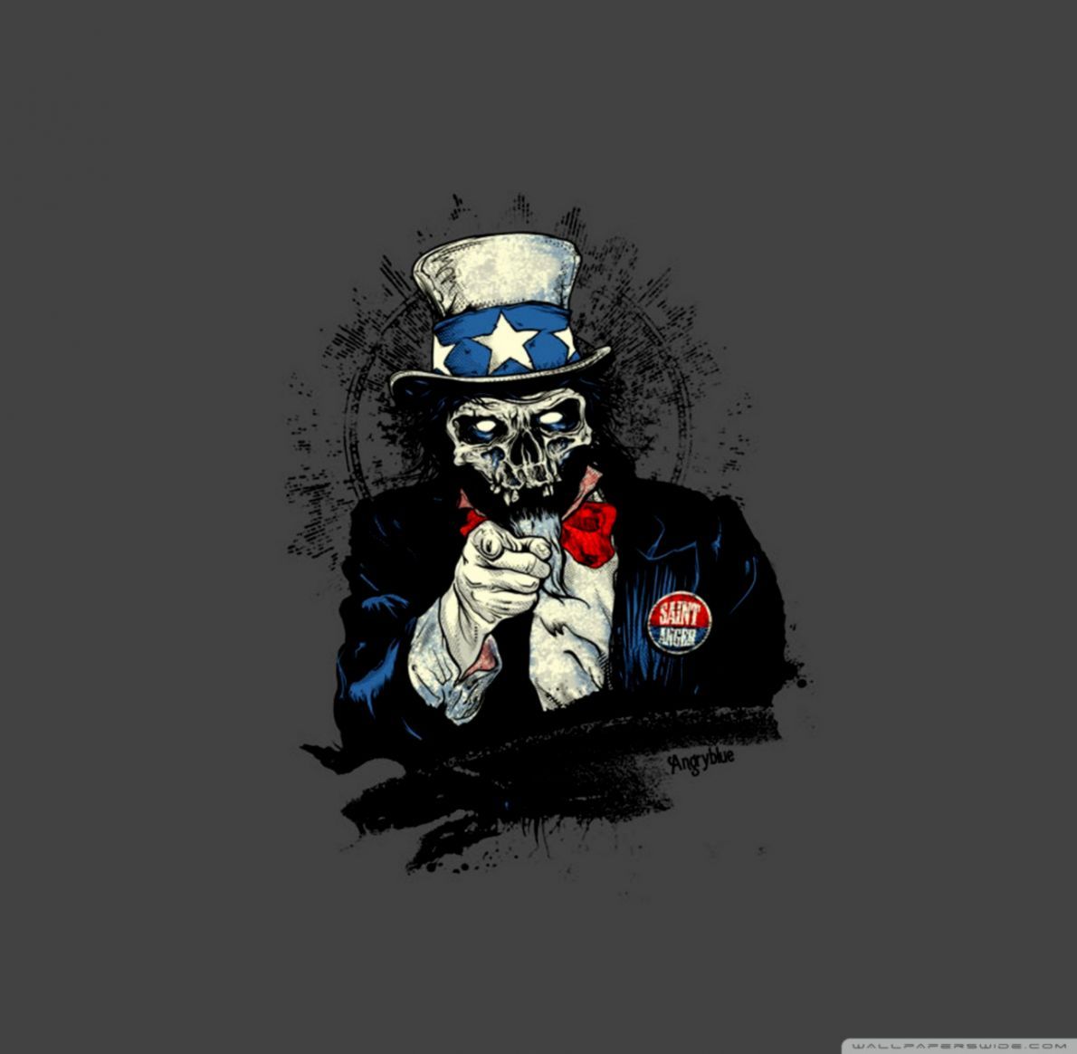 Zio Sam zombie scheletro, 1190x1164 HD, Desktop