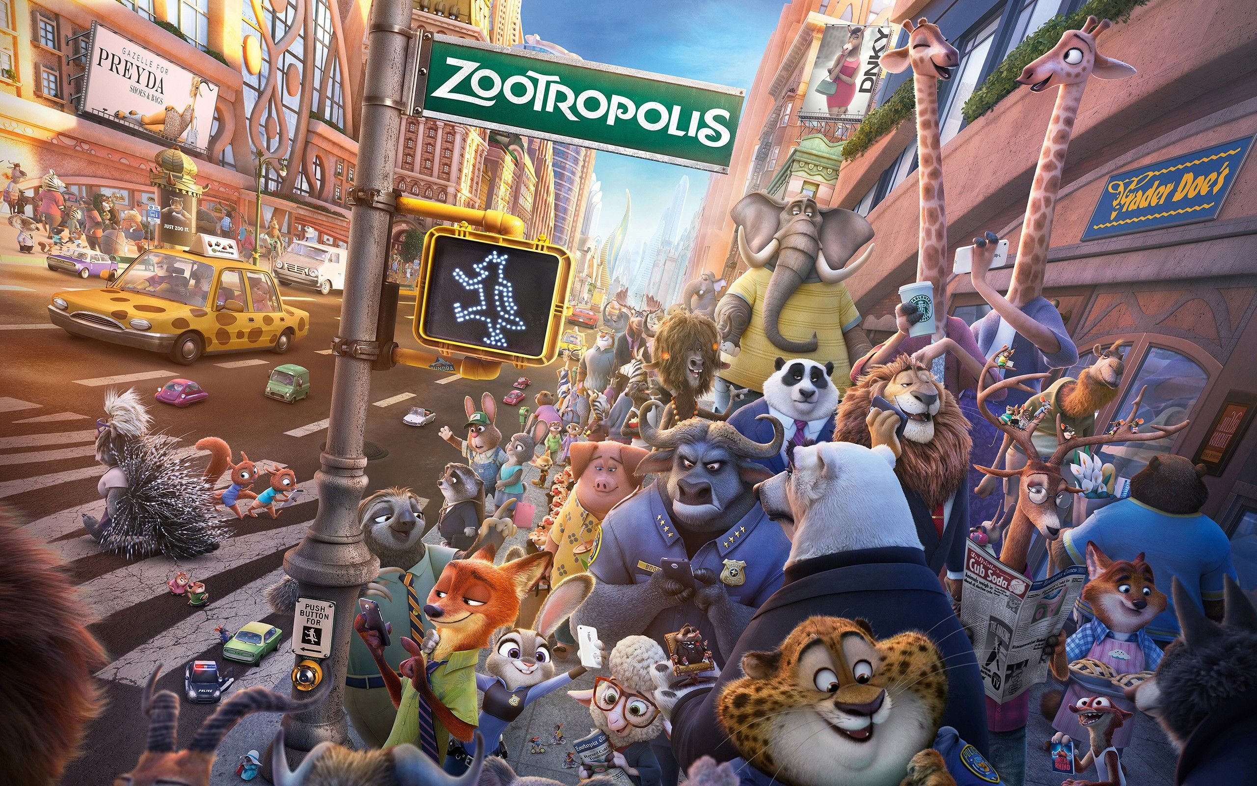 Nick Wilde e Judy Hopps, Zootopia, 1920x798 Ultrawide, Dual Monitor