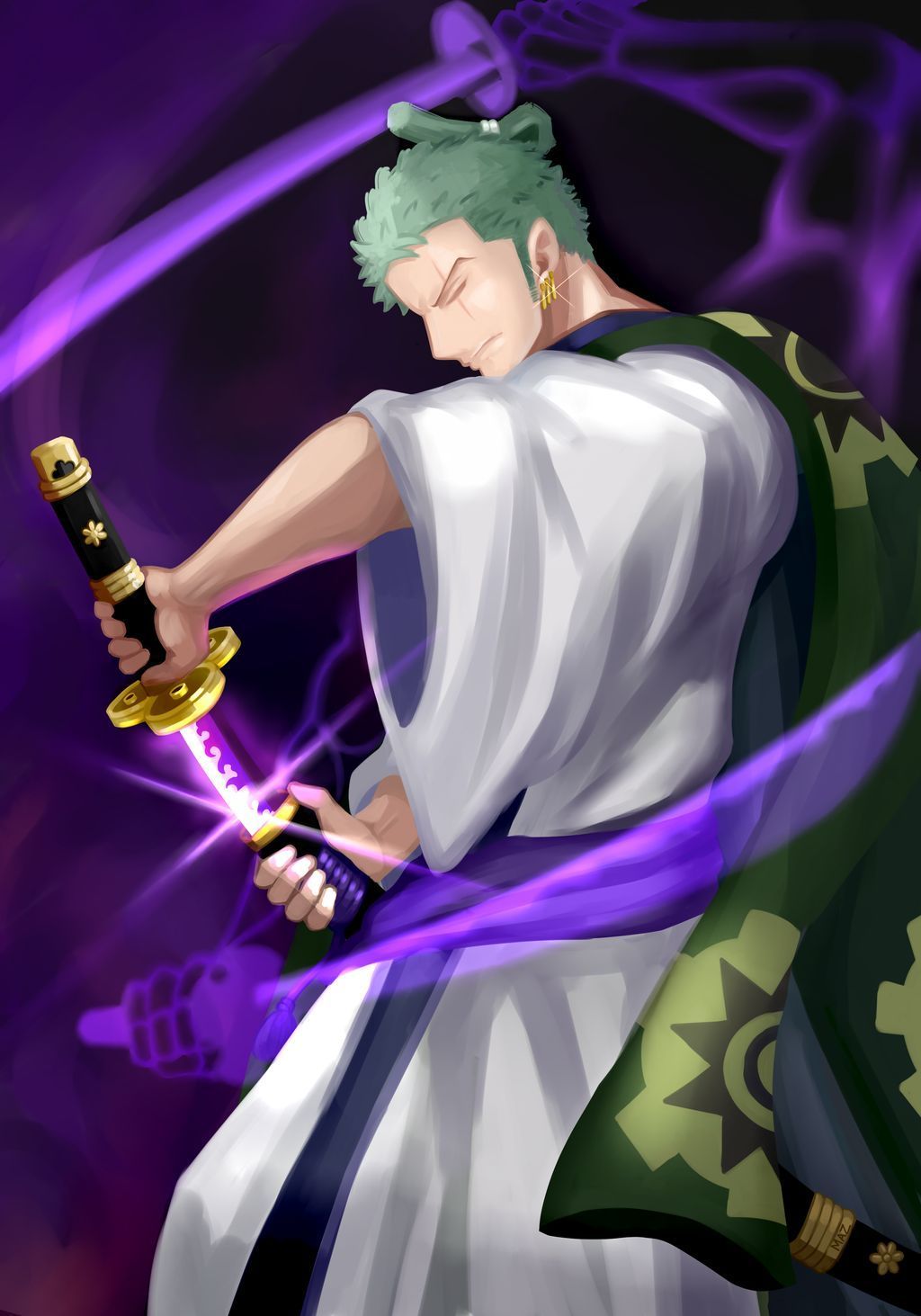 Zoro spada Enma One Piece, Eiichiro Oda, 1024x1463 Full HD Verticale, Smartphone