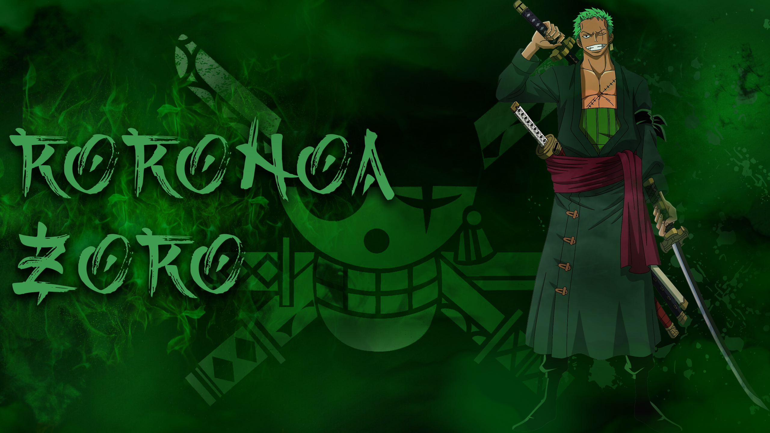 Roronoa Zoro, One Piece, 2560x1440 2K QHD, Monitor Gaming