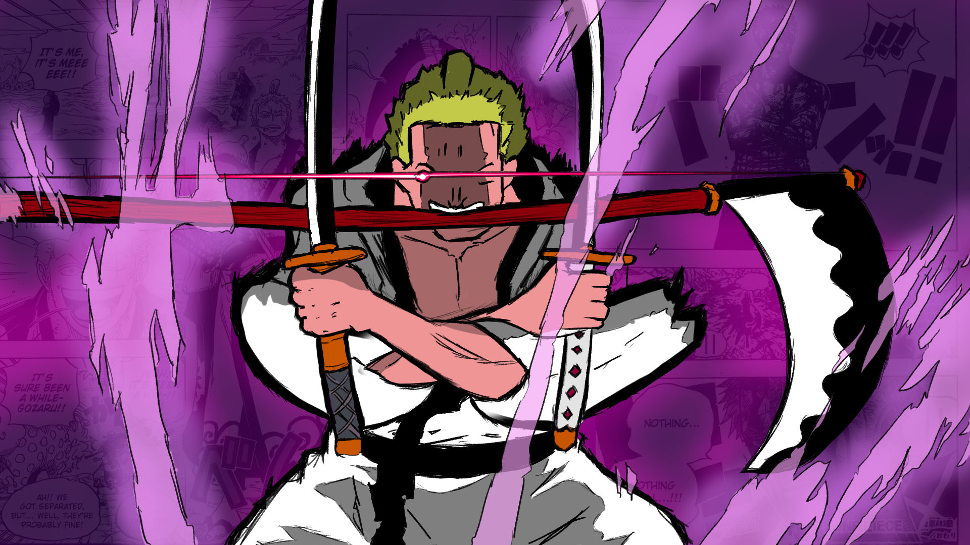 Roronoa Zoro spade viola, 1920x1080 1080p, Desktop
