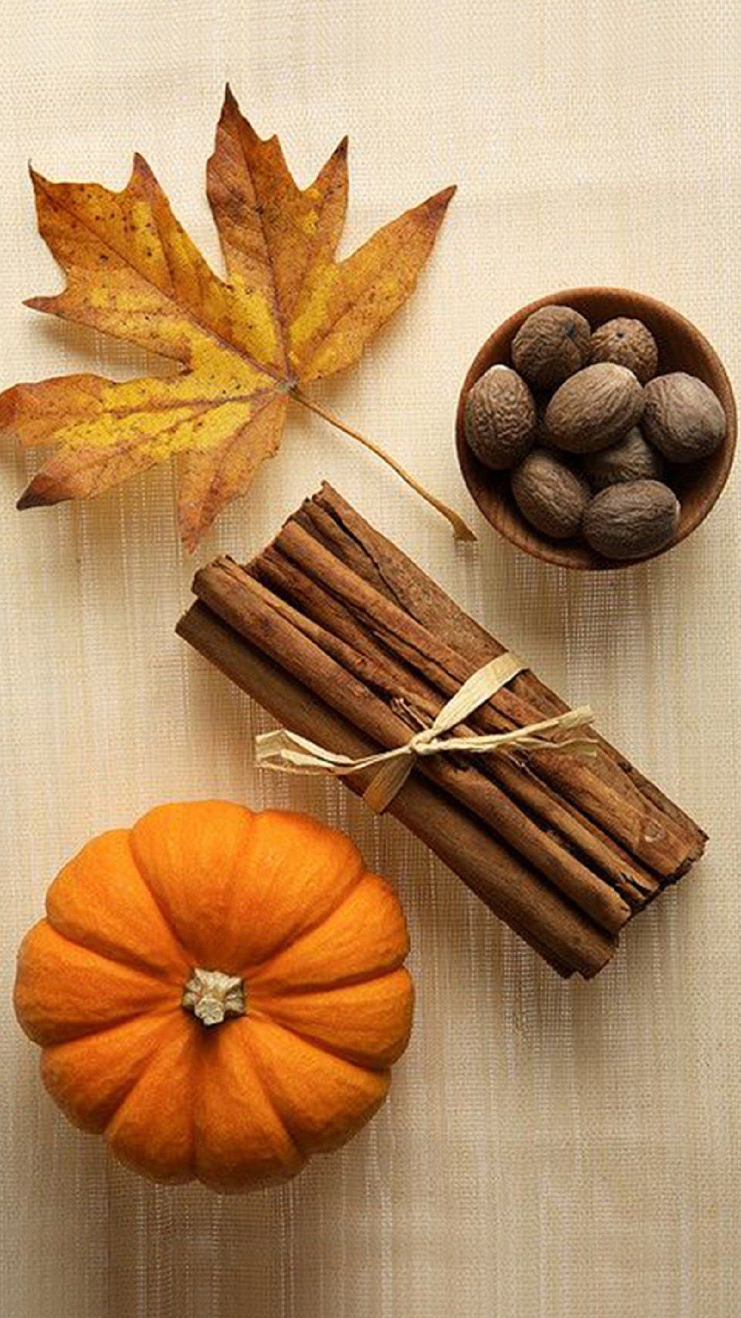 Zucca, cannella, foglia autunnale, 1080x1920 Verticale, Mobile