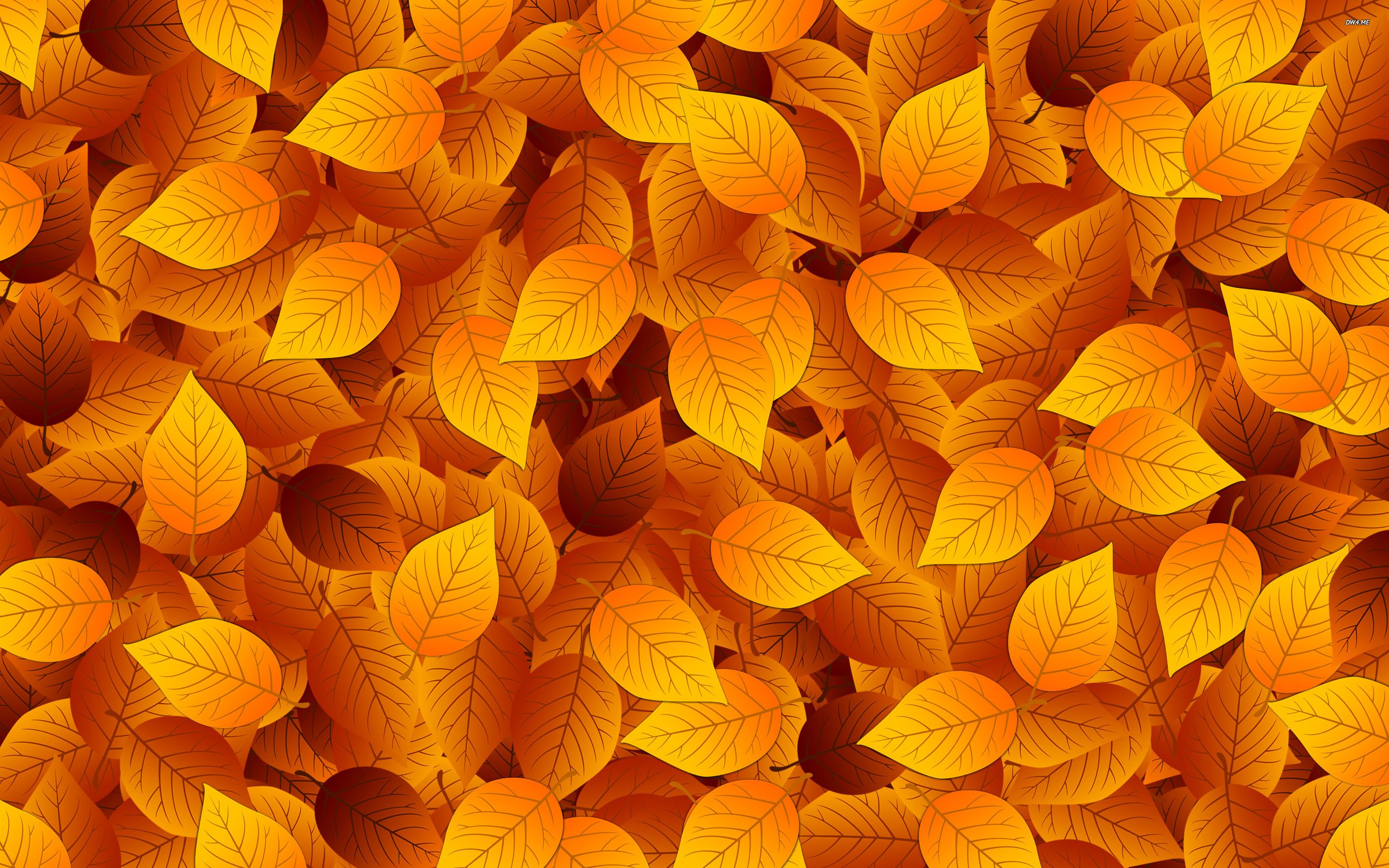 Foglie autunnali arancioni pattern, 2880x1800 2K, MacBook Pro