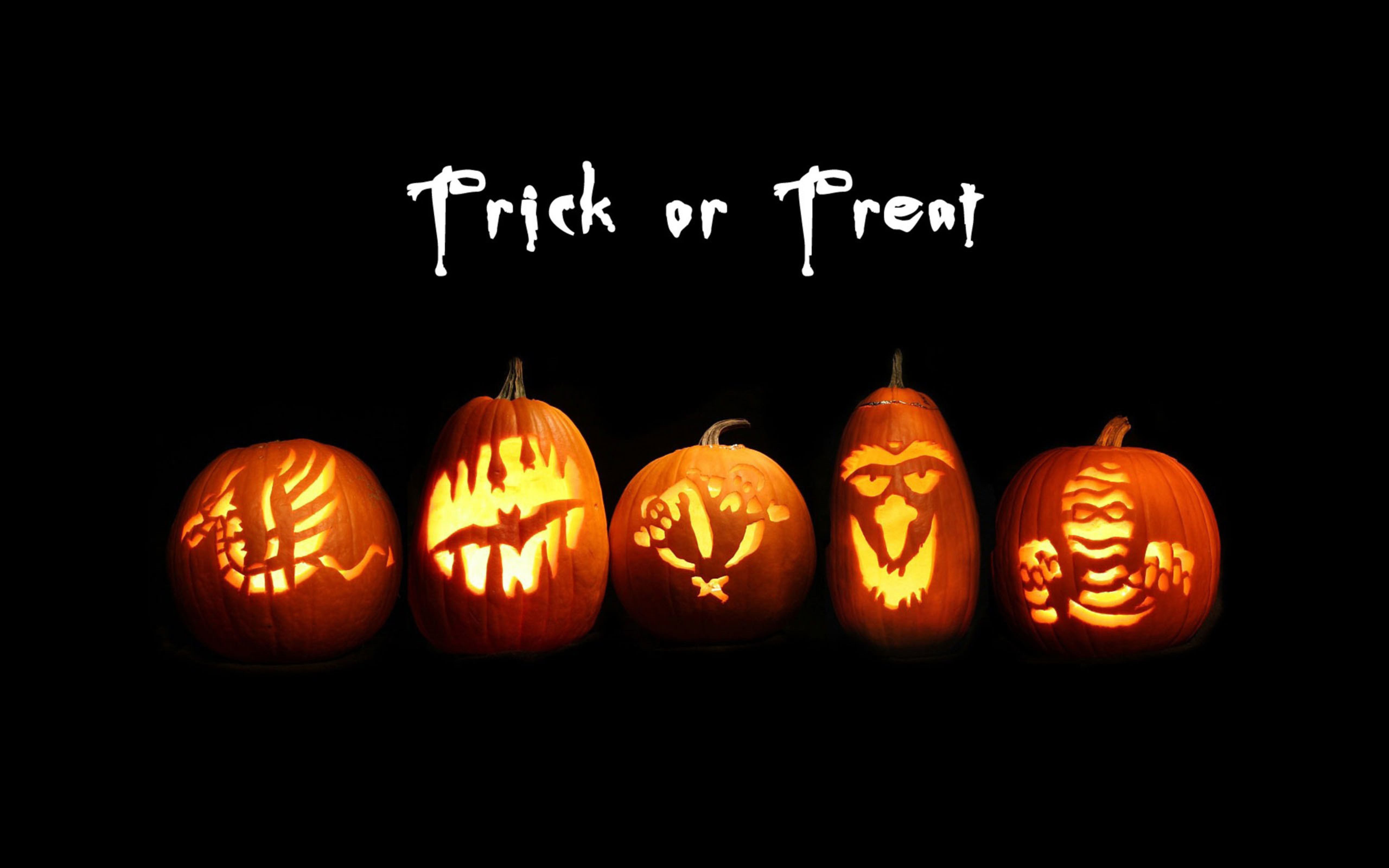Zucche di Halloween illuminate, 5120x3200 UHD, PC 4K