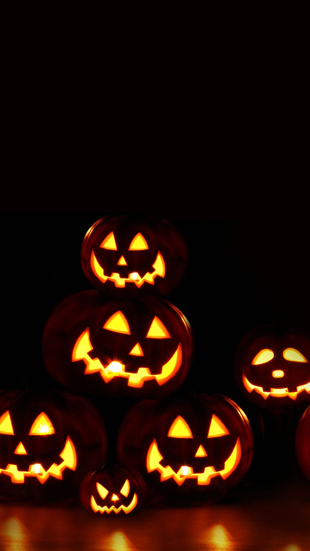 Zucche di Halloween illuminate, 1080x1920 Verticale, Mobile