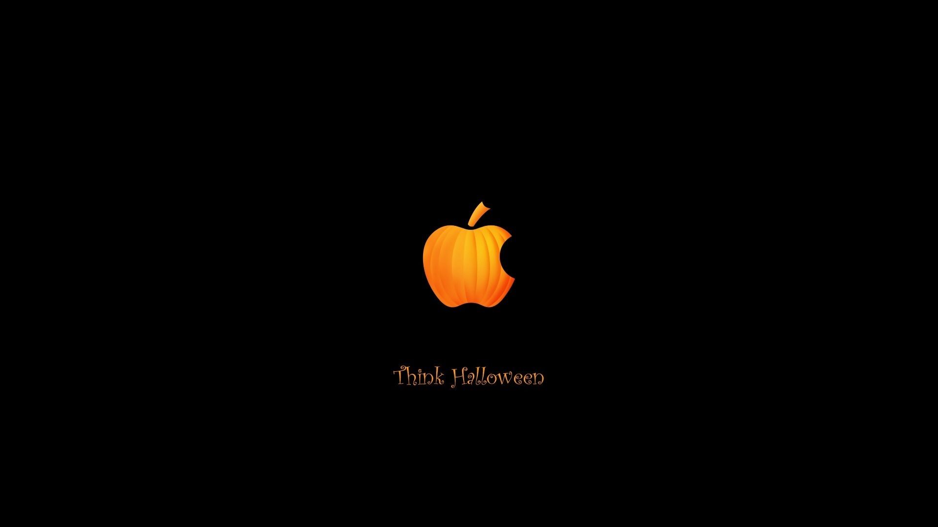 Logo Apple arancione Halloween, Cupertino, 1920x1080 1080p, Laptop