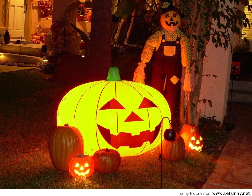 Zucche di Halloween illuminate, 1019x791 HD, PC Desktop