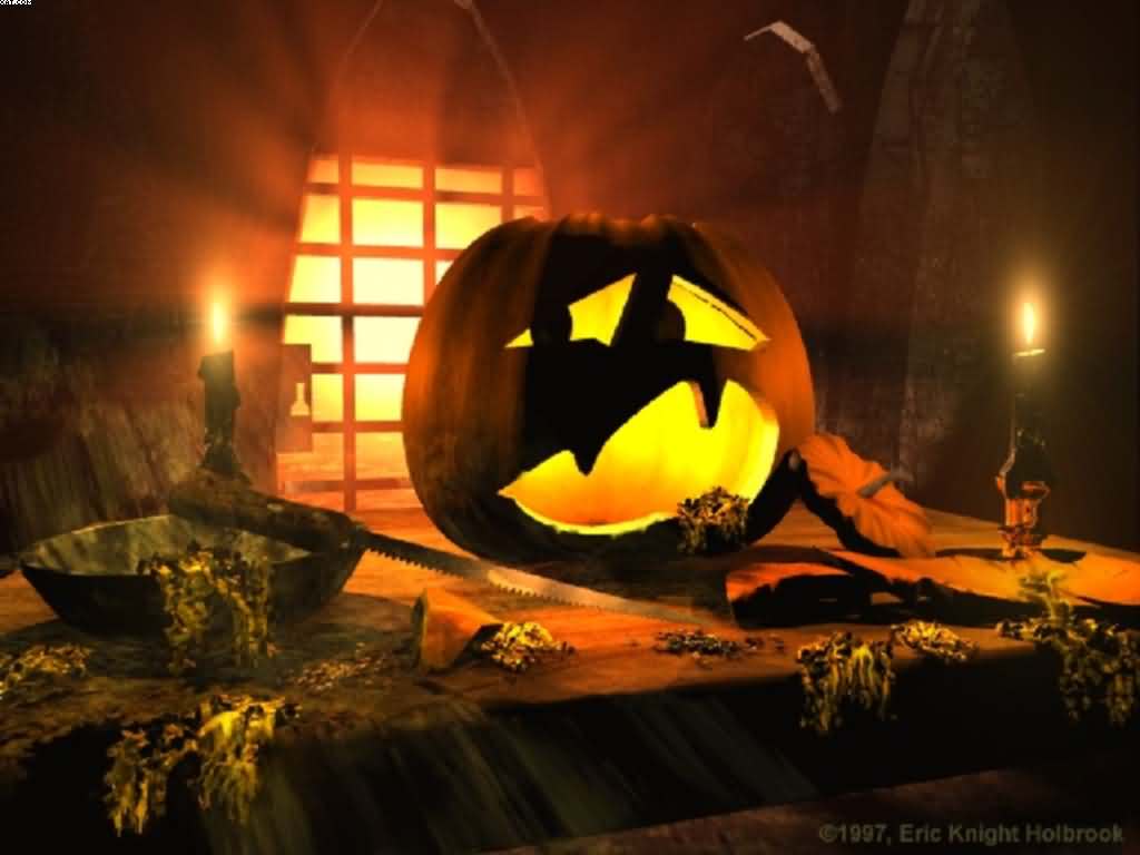 Zucca di Halloween intagliata illuminata, 1024x768 HD, Desktop