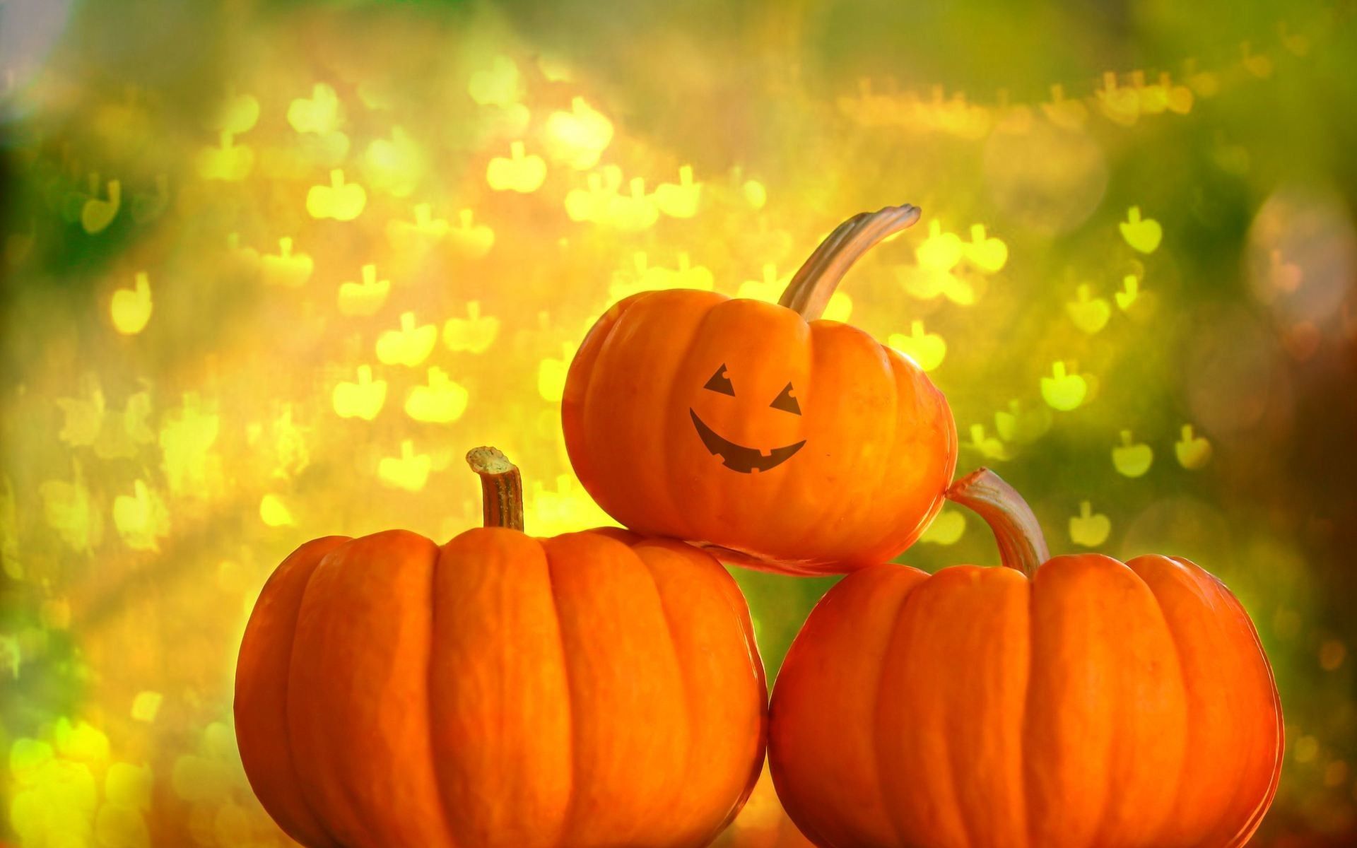 Zucche arancioni sorridenti autunno, 1920x1200 Full HD+, Desktop