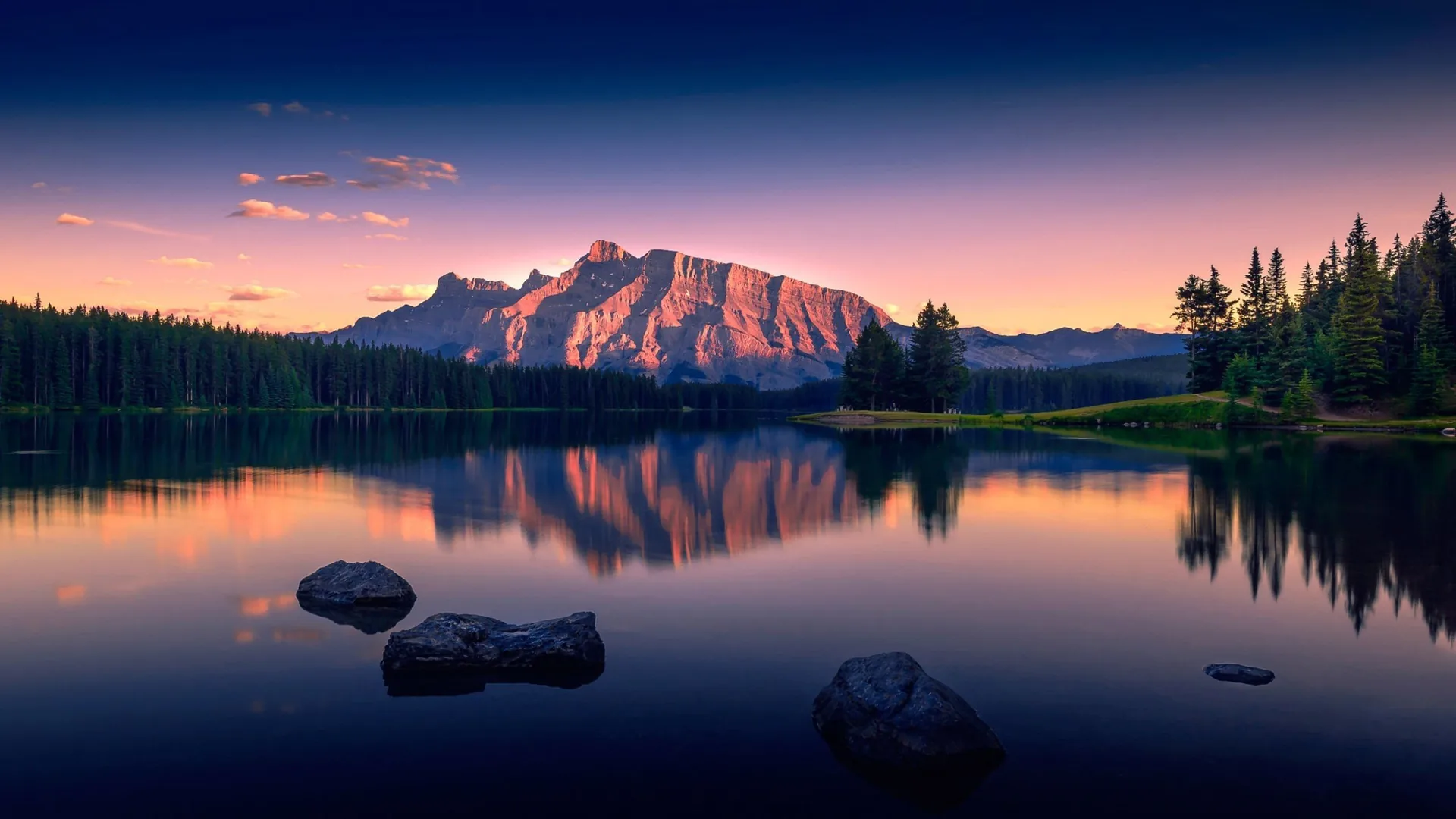 Lago montagna tramonto, 2560x1440 1440p, Desktop