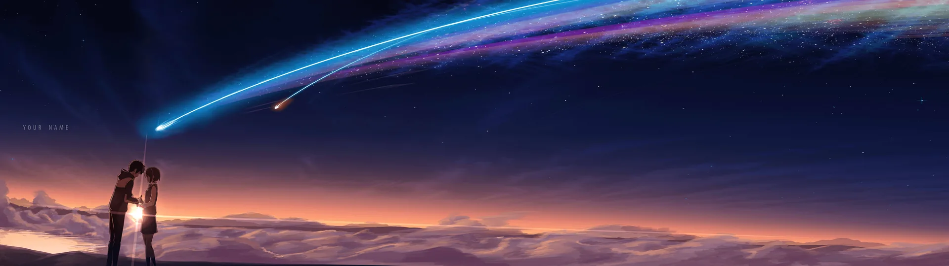 Your Name cometa cielo, 3840x1080 Panoramico, Dual Screen