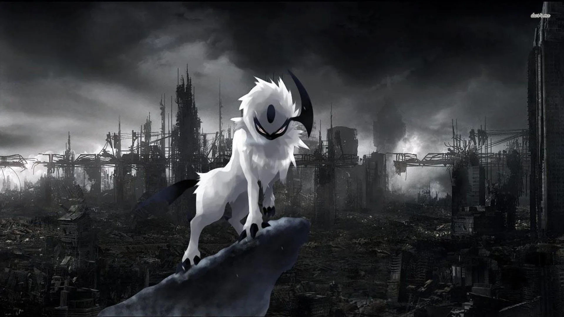 Absol Pokémon città distrutta, 1920x1080 Full HD 1080p, Desktop
